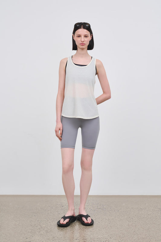 Literary Sport | Leni Womens Run Tank - Bone Off White Cream