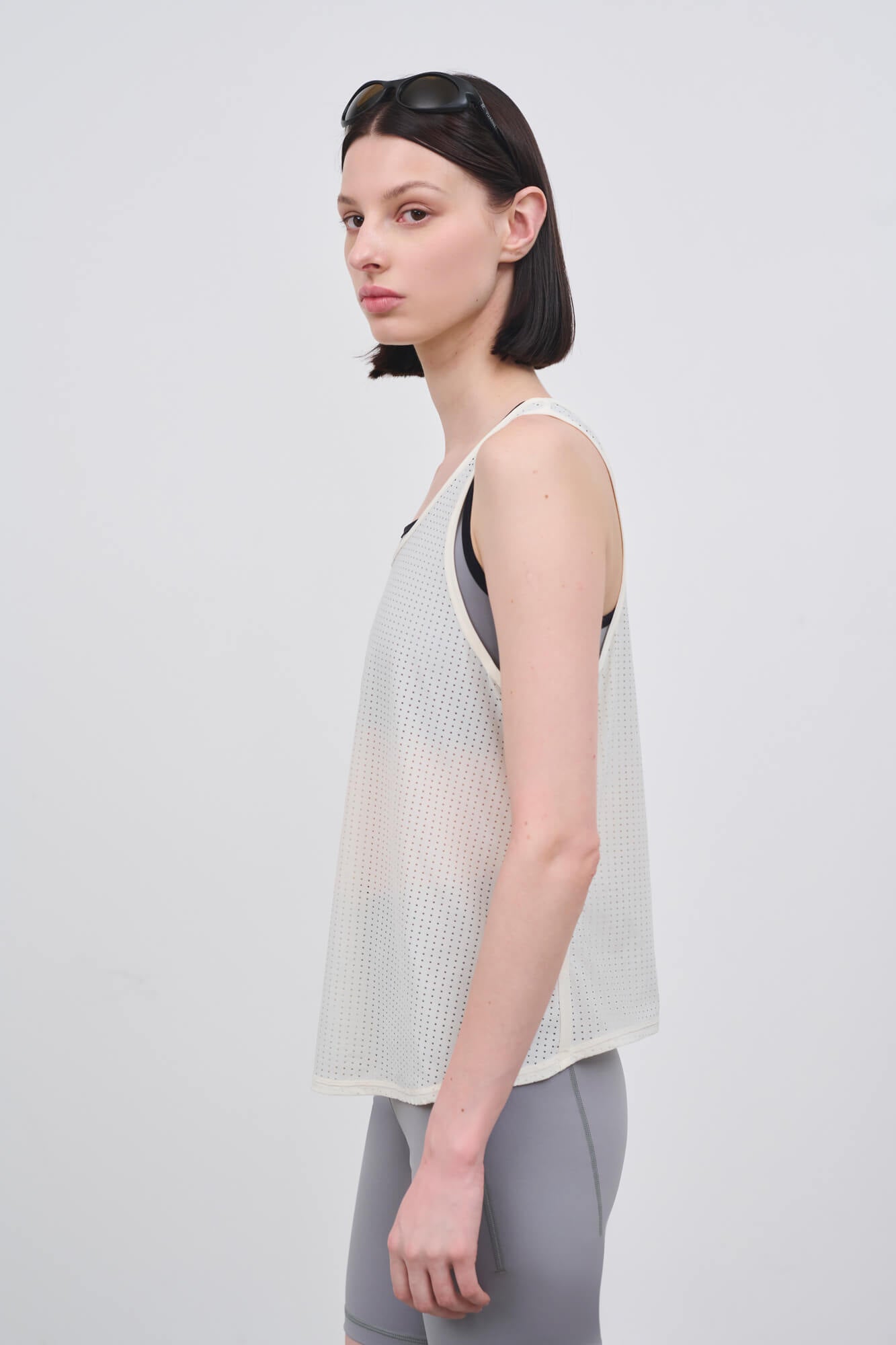 Literary Sport | Leni Womens Run Tank - Bone Off White Cream