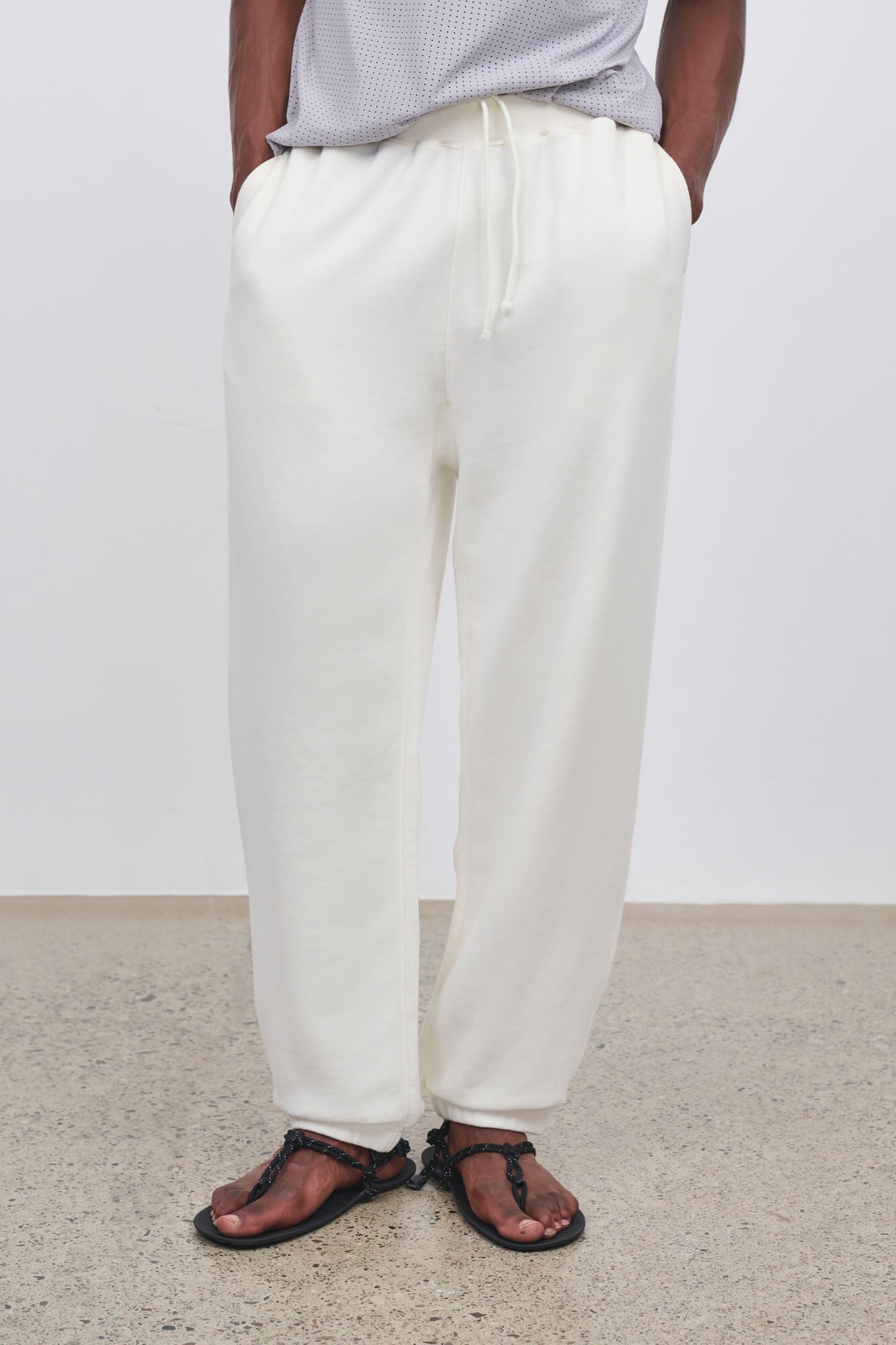 Literary Sport - Mens Lev Sweatpants - Bone White