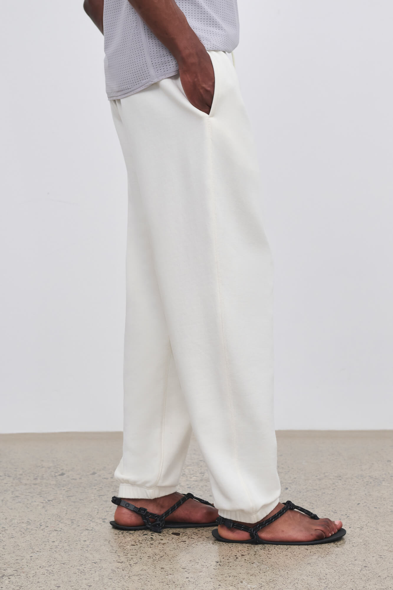 Literary Sport - Mens Lev Sweatpants - Bone White