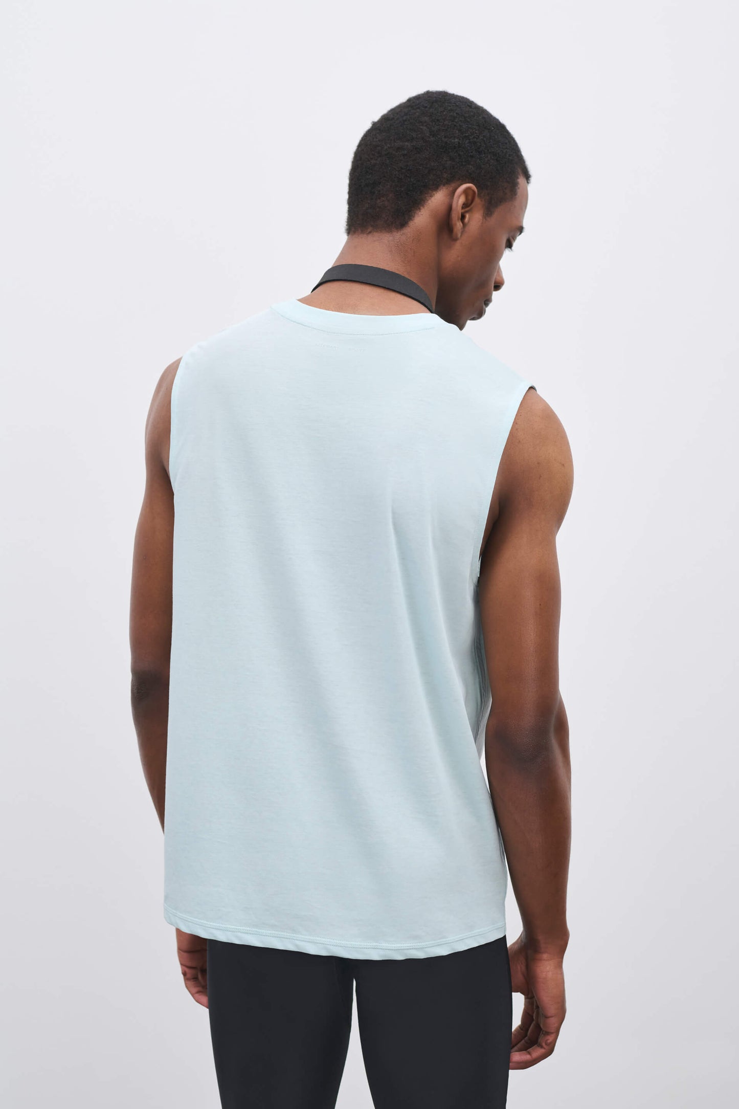 Literary Sport | Lorca Mens Sleeveless Running T-Shirt - Mist Light Blue