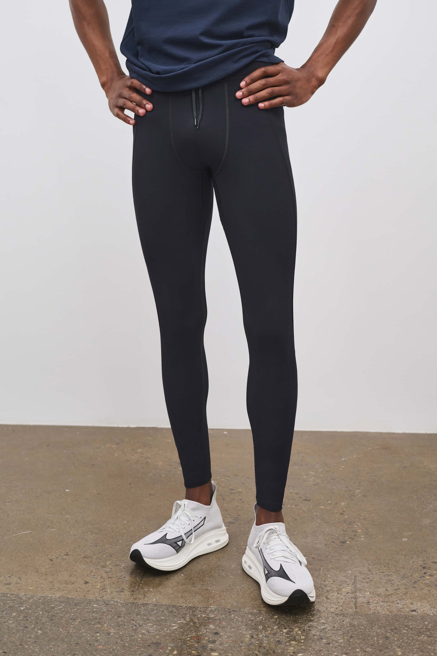 Literary Sport | Mens Mare Full Length Running Tights in Black