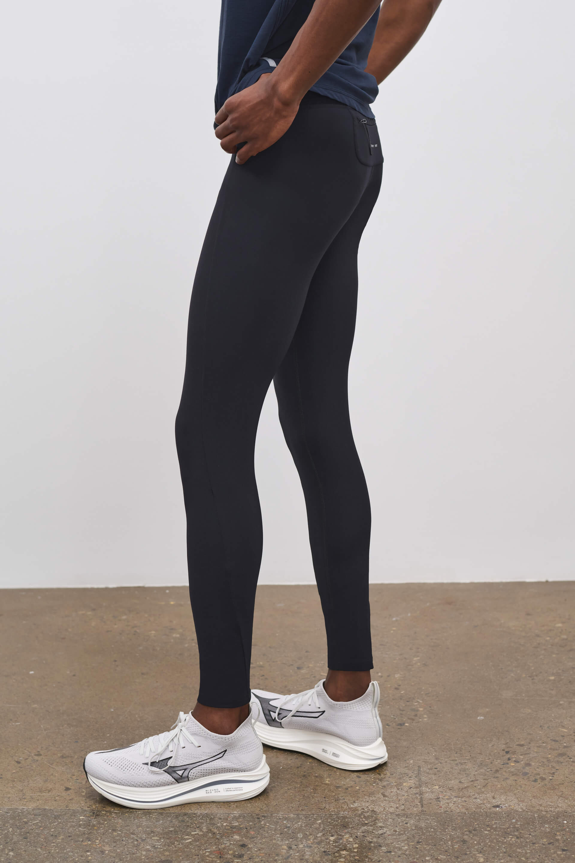 Literary Sport | Mens Mare Full Length Running Tights in Black