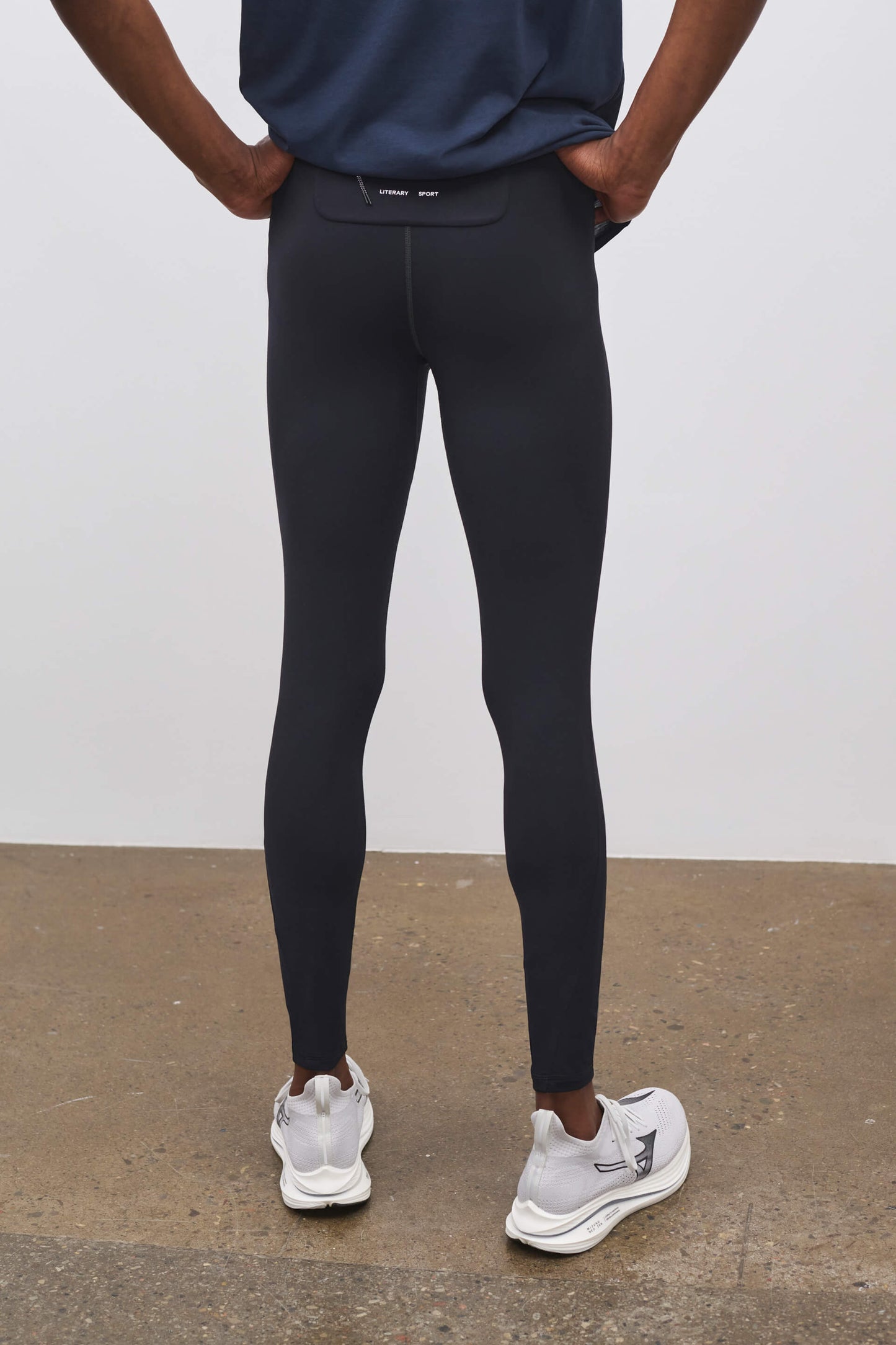 Literary Sport | Mens Mare Full Length Running Tights in Black