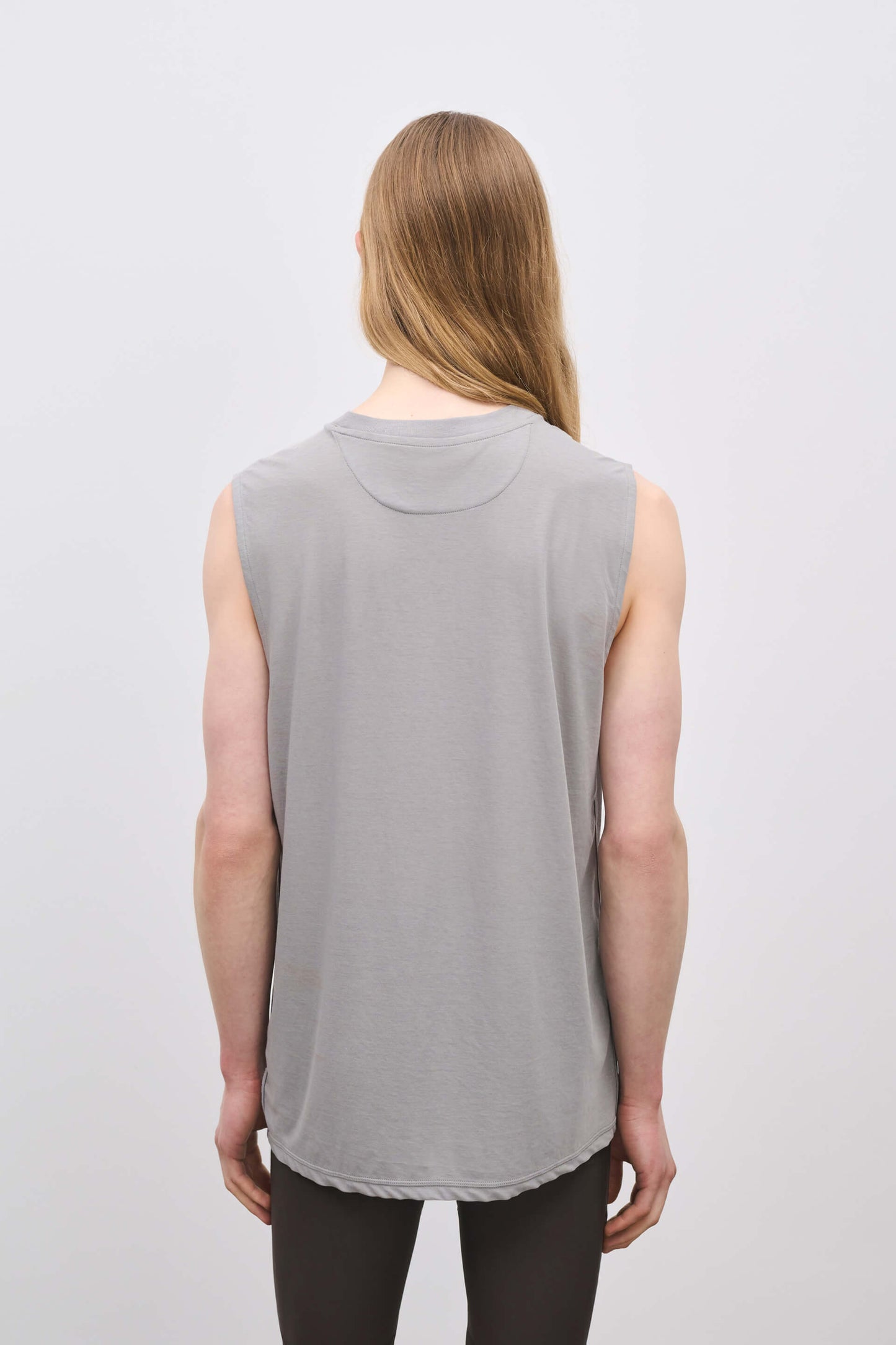 Literary Sport | Lorca Mens Sleeveless Running T-Shirt - Steel Grey