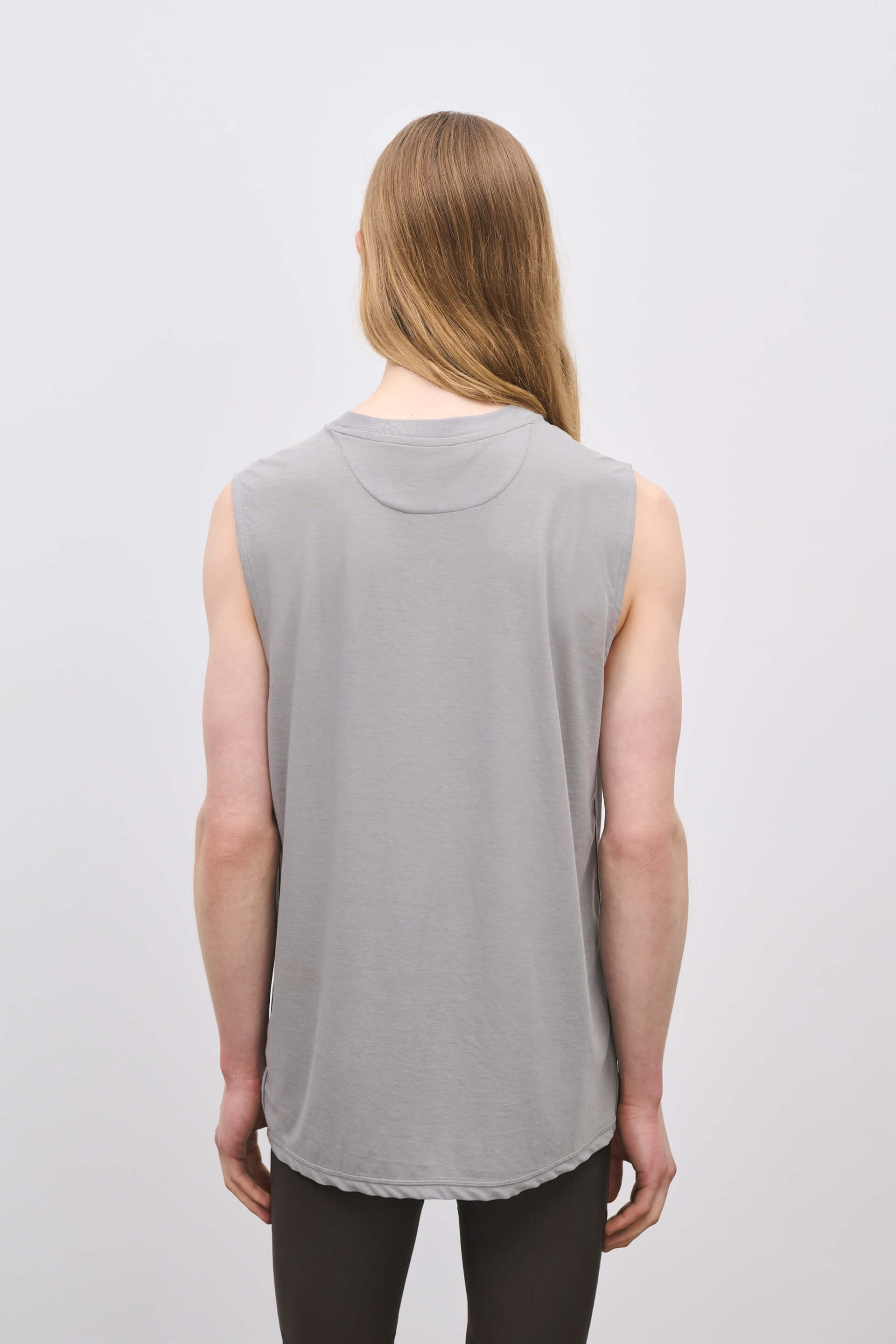 Literary Sport | Lorca Mens Sleeveless Running T-Shirt - Steel Grey