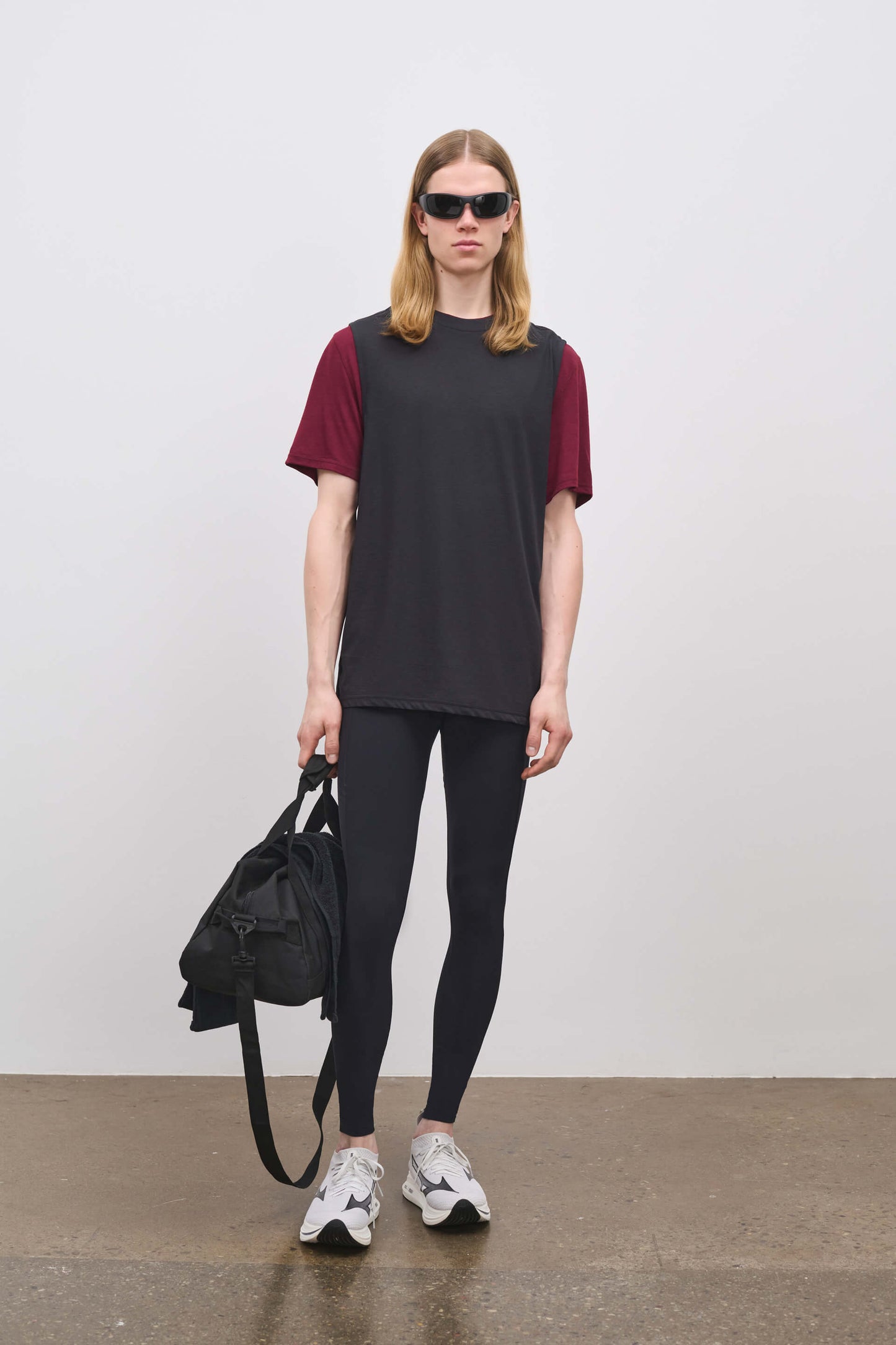 Literary Sport | Lorca Mens Sleeveless Running T-Shirt - Black - Front