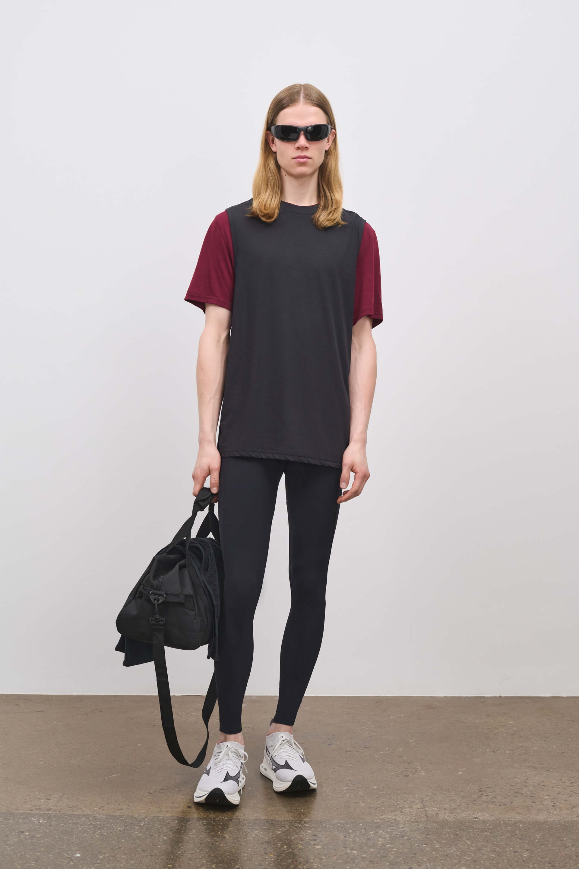 Literary Sport | Lorca Mens Sleeveless Running T-Shirt - Black - Front