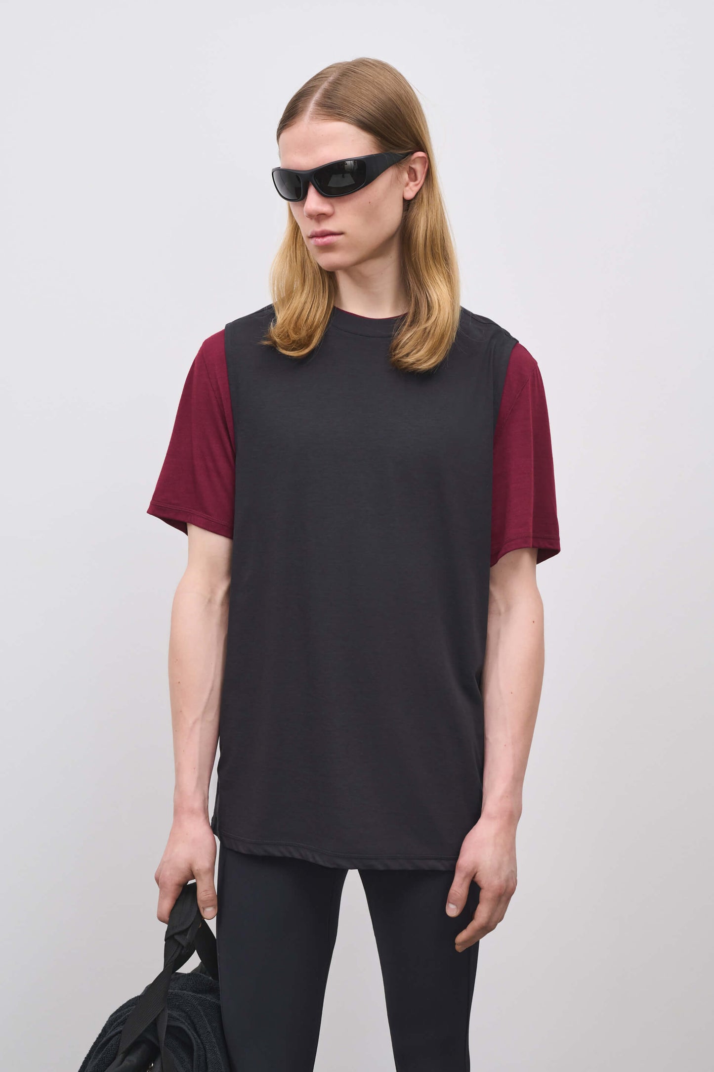 Literary Sport | Lorca Mens Sleeveless Running T-Shirt - Black - Front