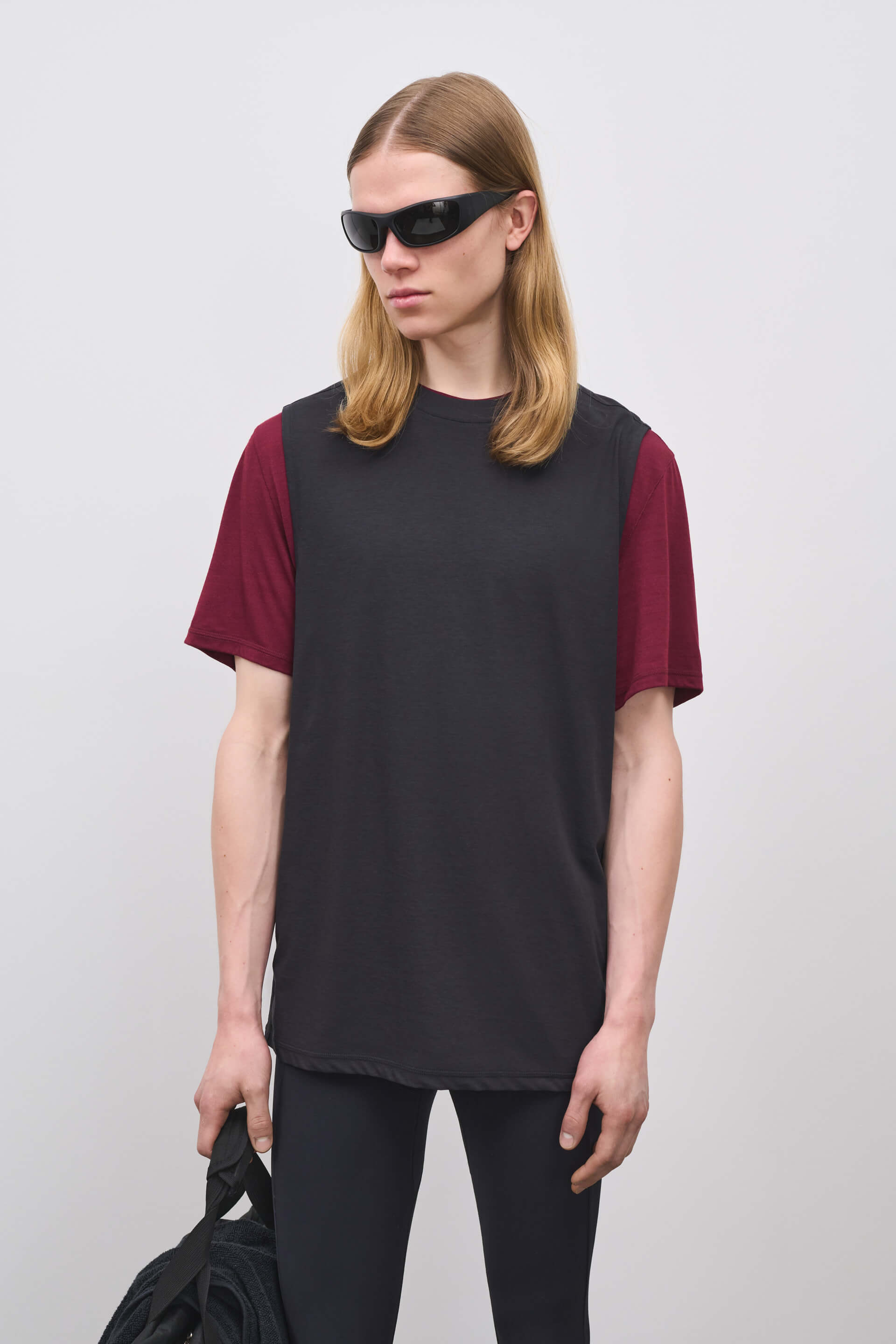 Literary Sport | Lorca Mens Sleeveless Running T-Shirt - Black - Front