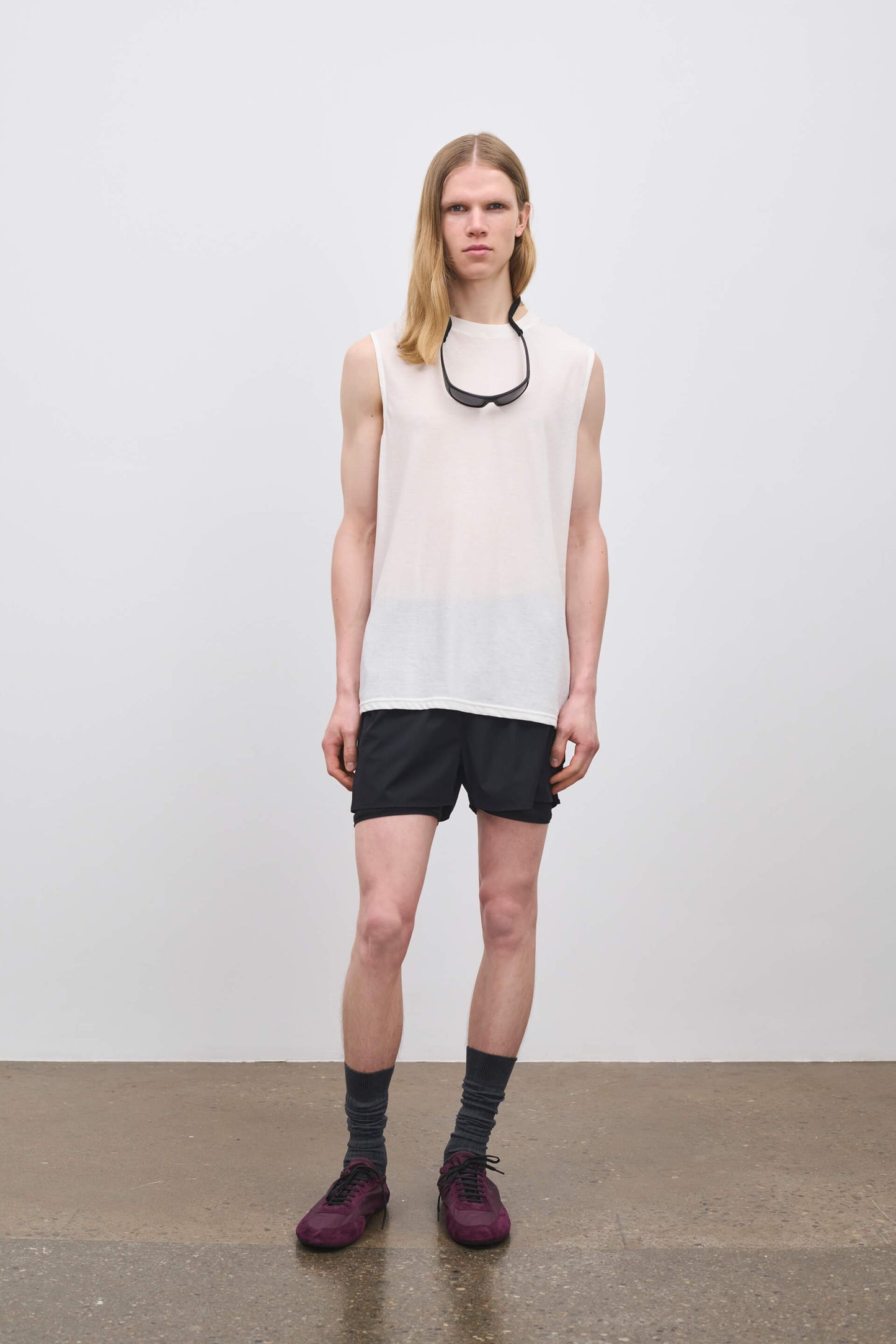 Literary Sport | Lorca Mens Sleeveless Running T-Shirt - White
