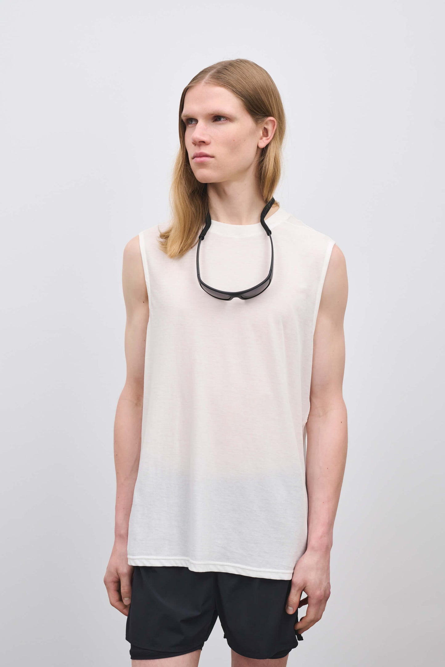 Literary Sport | Lorca Mens Sleeveless Running T-Shirt - White