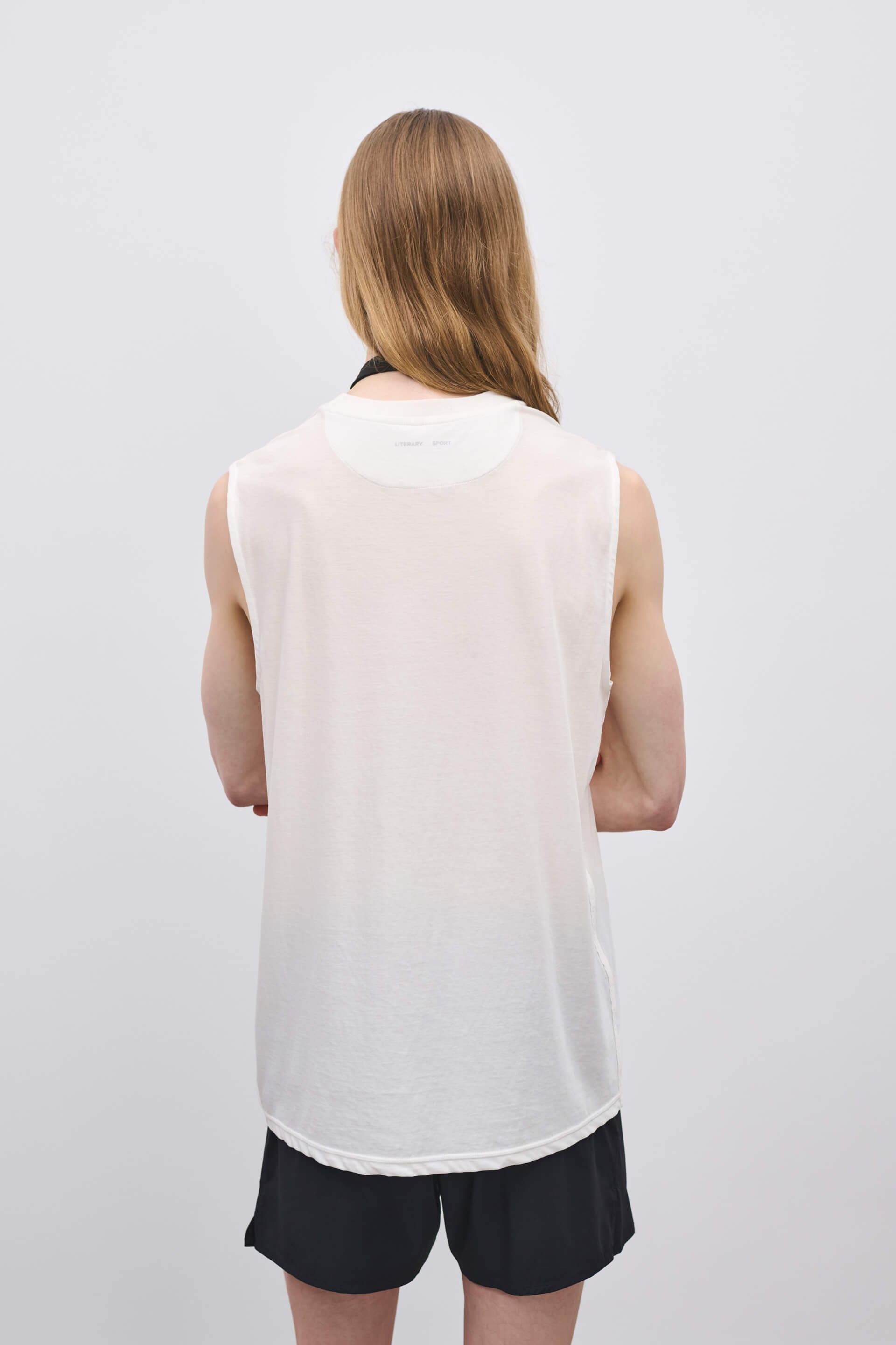 Literary Sport | Lorca Mens Sleeveless Running T-Shirt - White