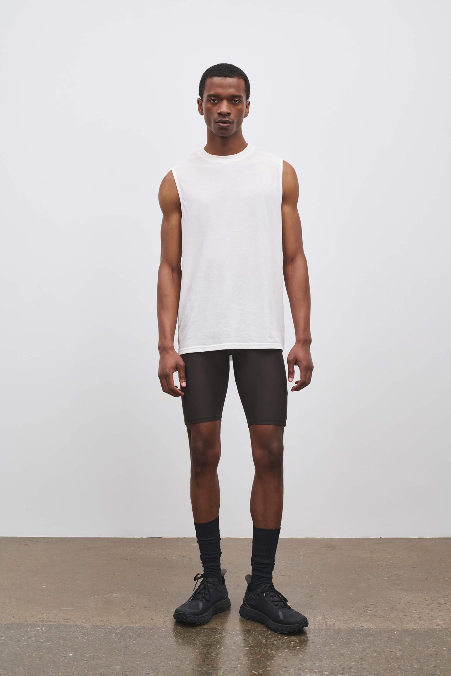 Literary Sport | Lorca Mens Sleeveless Running T-Shirt - White