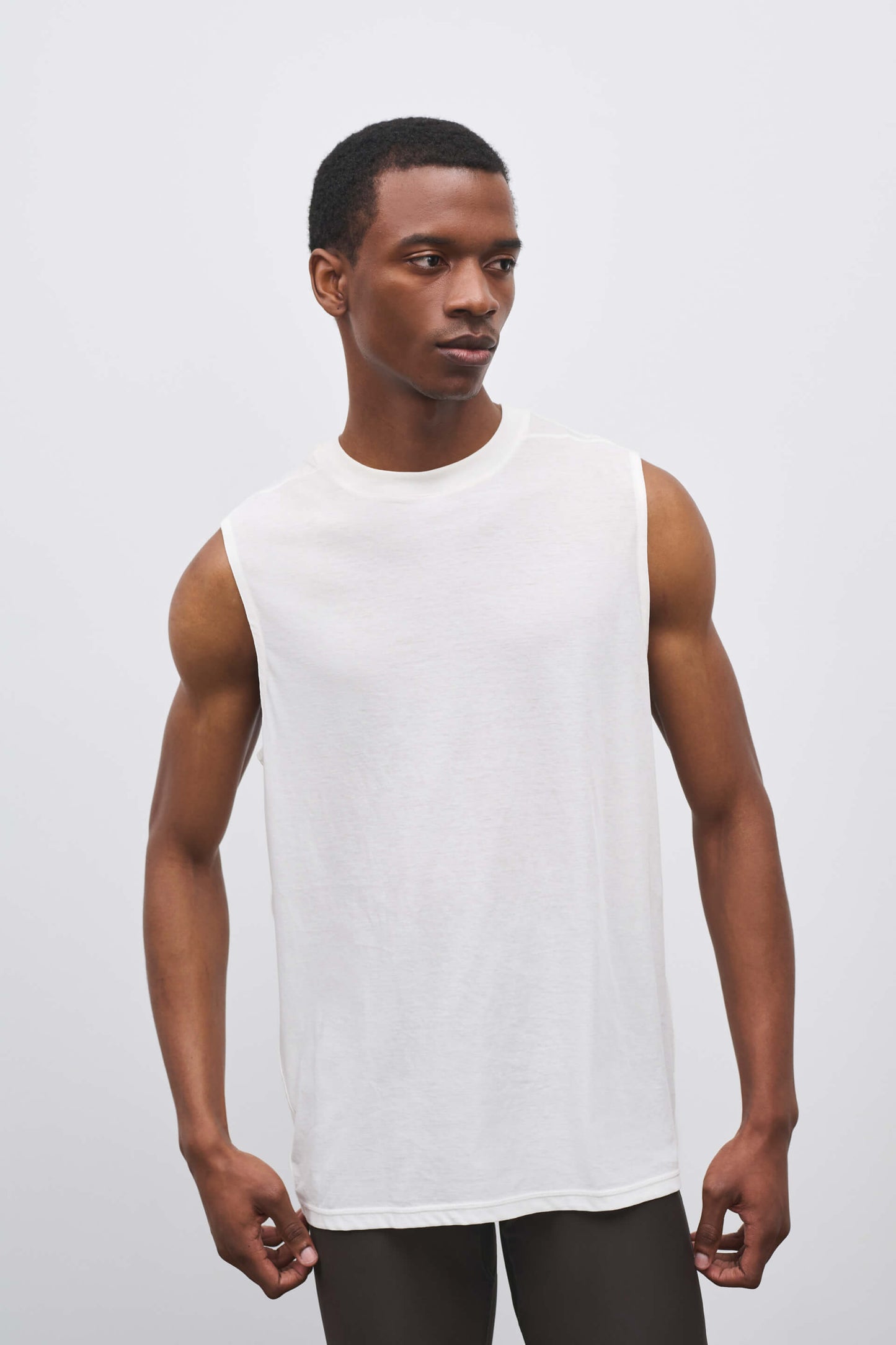 Literary Sport | Lorca Mens Sleeveless Running T-Shirt - White