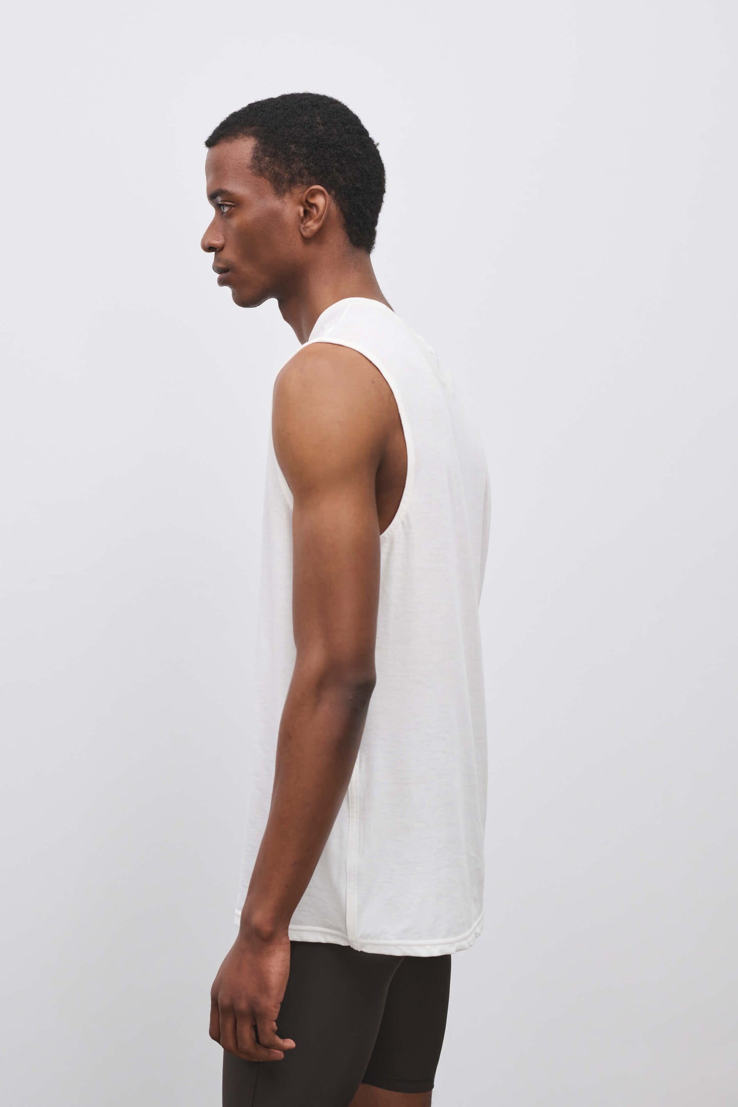 Literary Sport | Lorca Mens Sleeveless Running T-Shirt - White