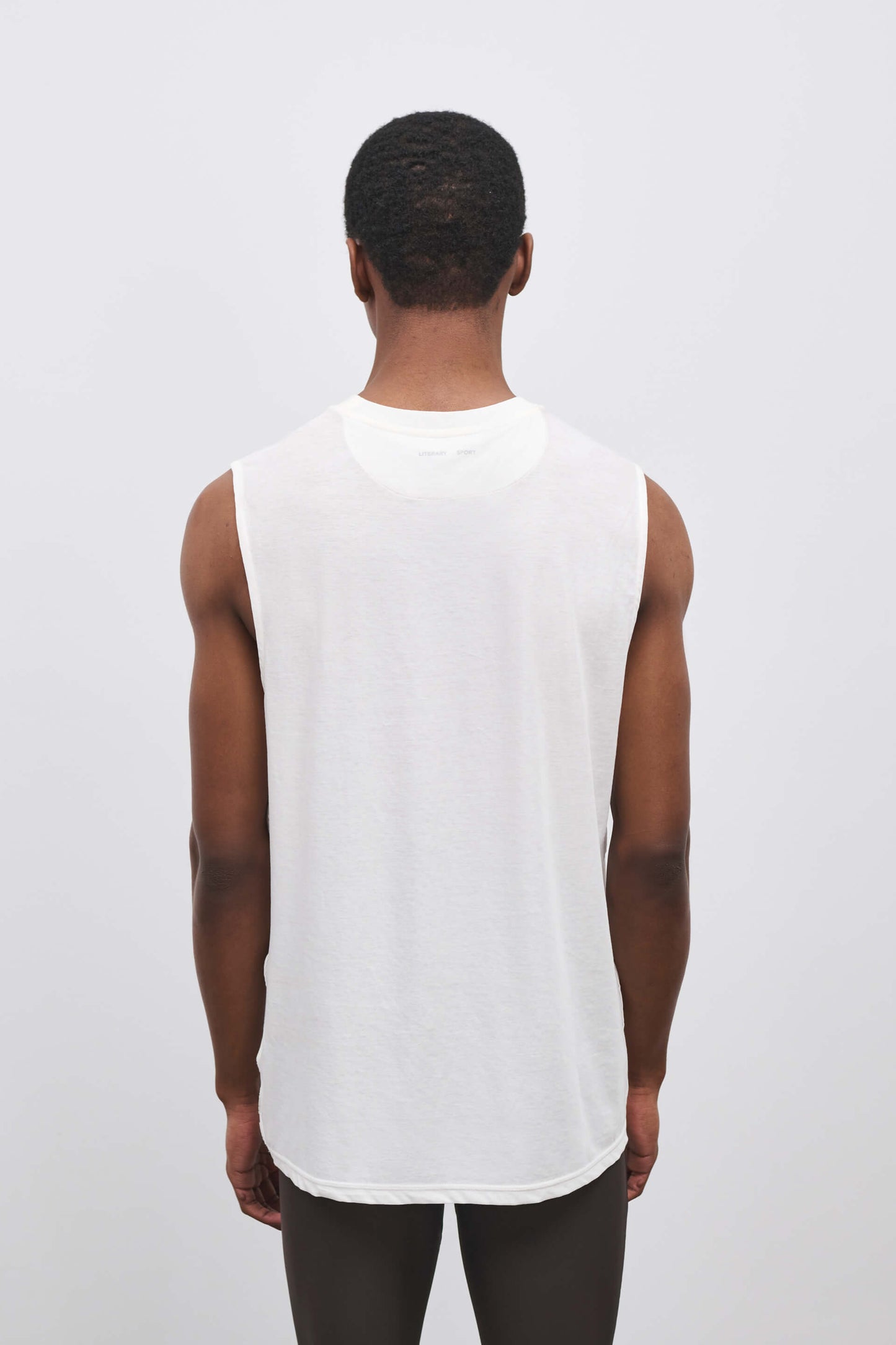 Literary Sport | Lorca Mens Sleeveless Running T-Shirt - White