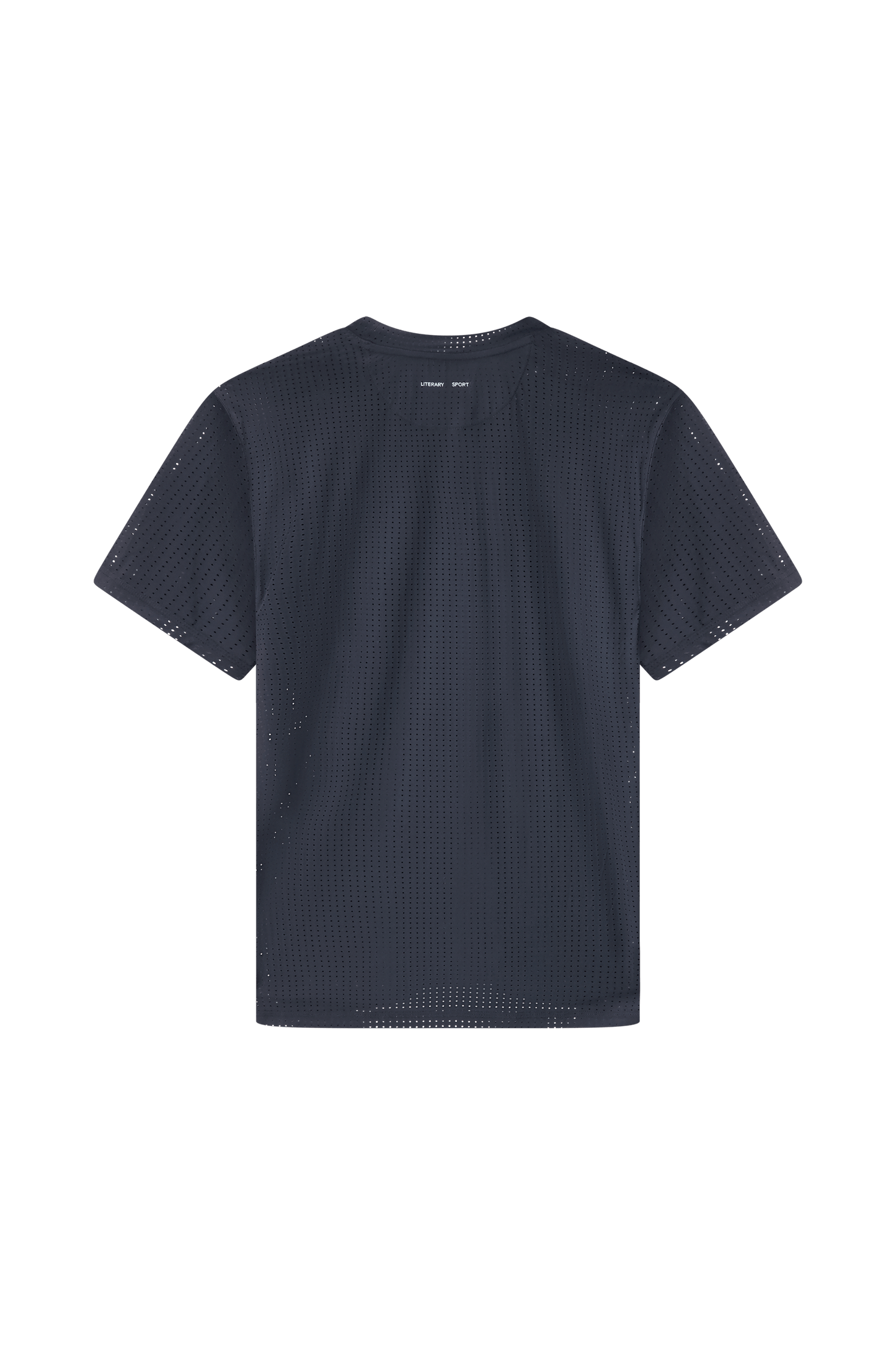 Literary Sport | Mens James Perforated Running T-Shirt in Black