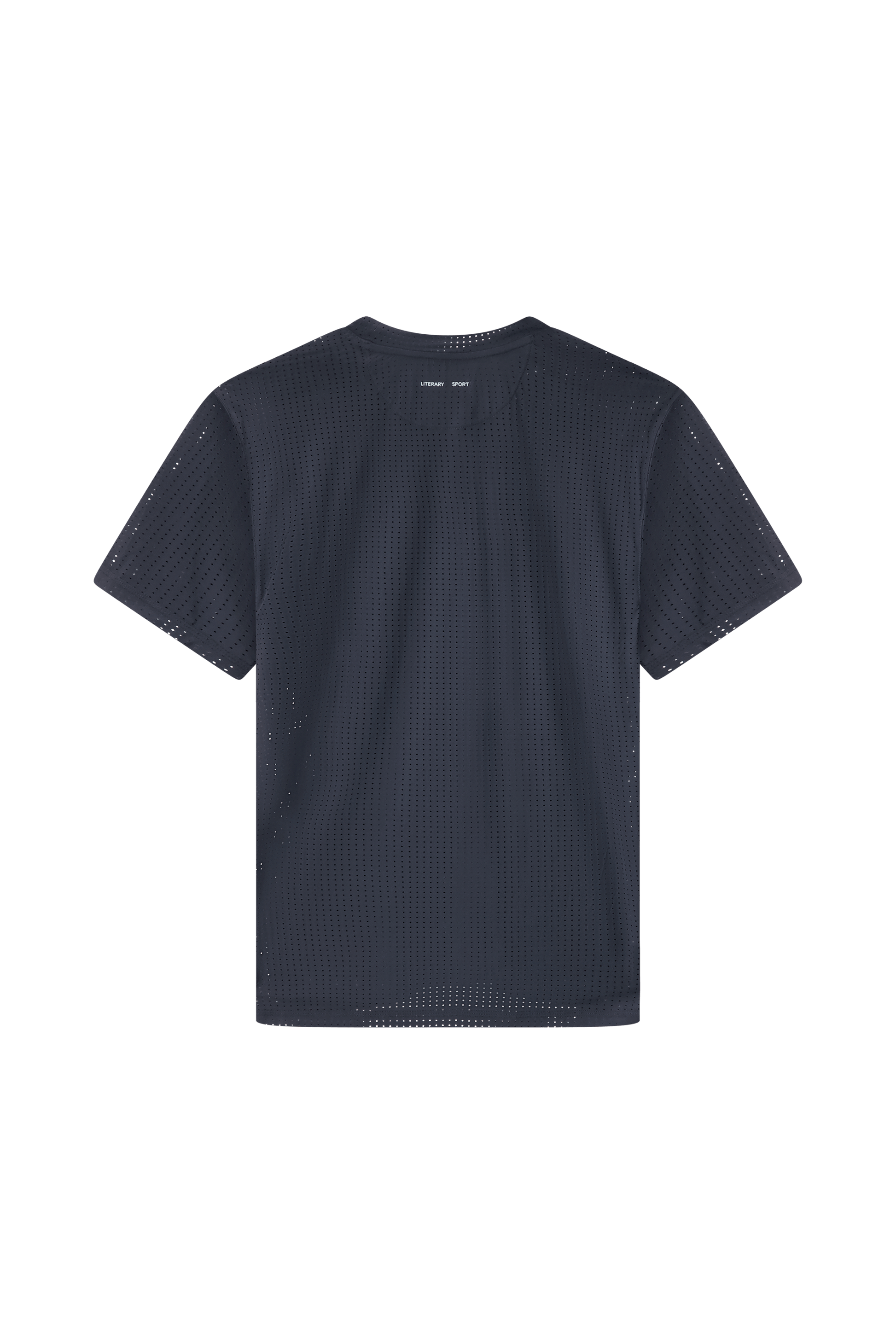 Literary Sport | Mens James Perforated Running T-Shirt in Black