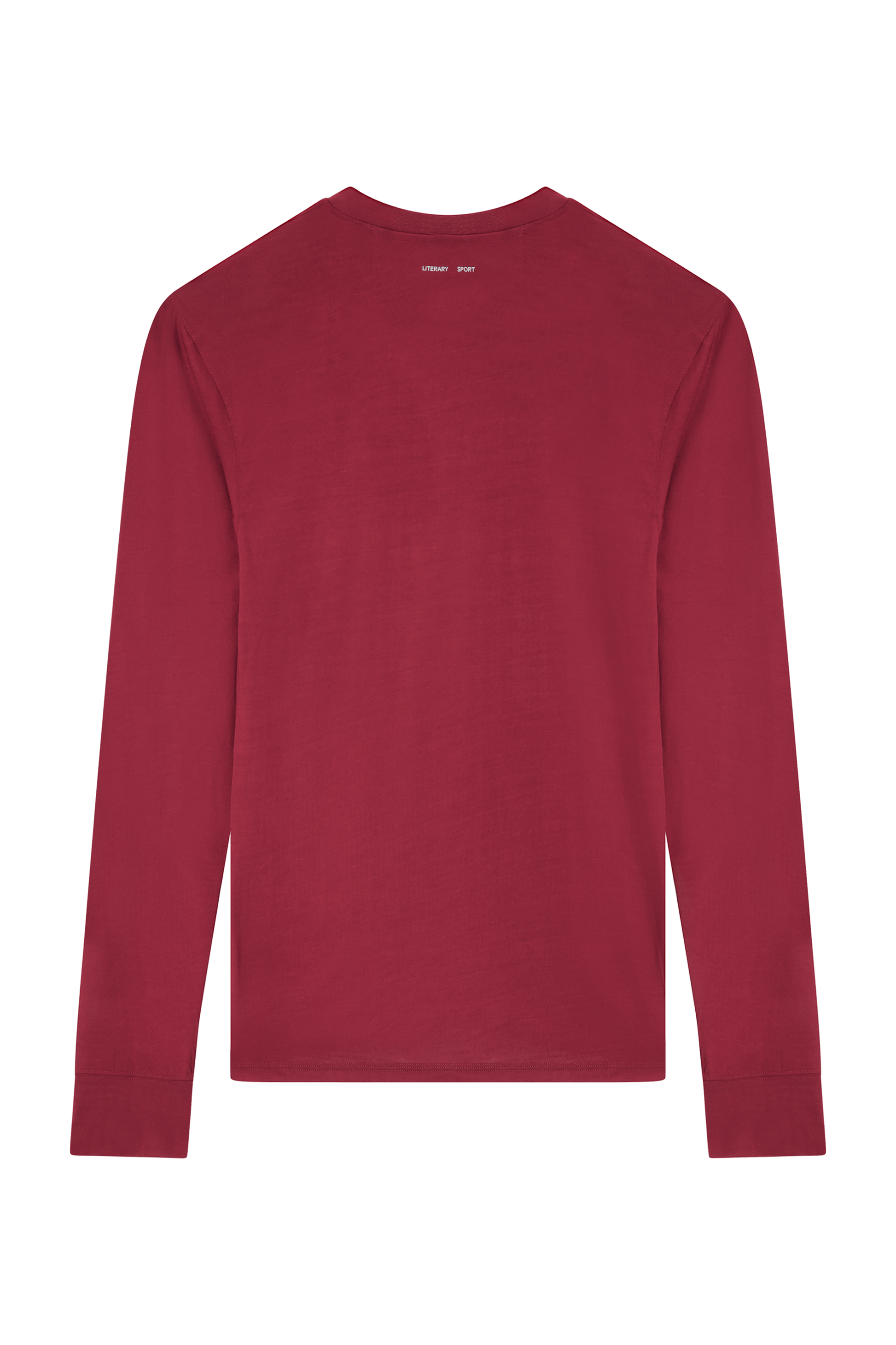 Literary Sport | Frank Mens Long Sleeve Running T-Shirt - Burgundy