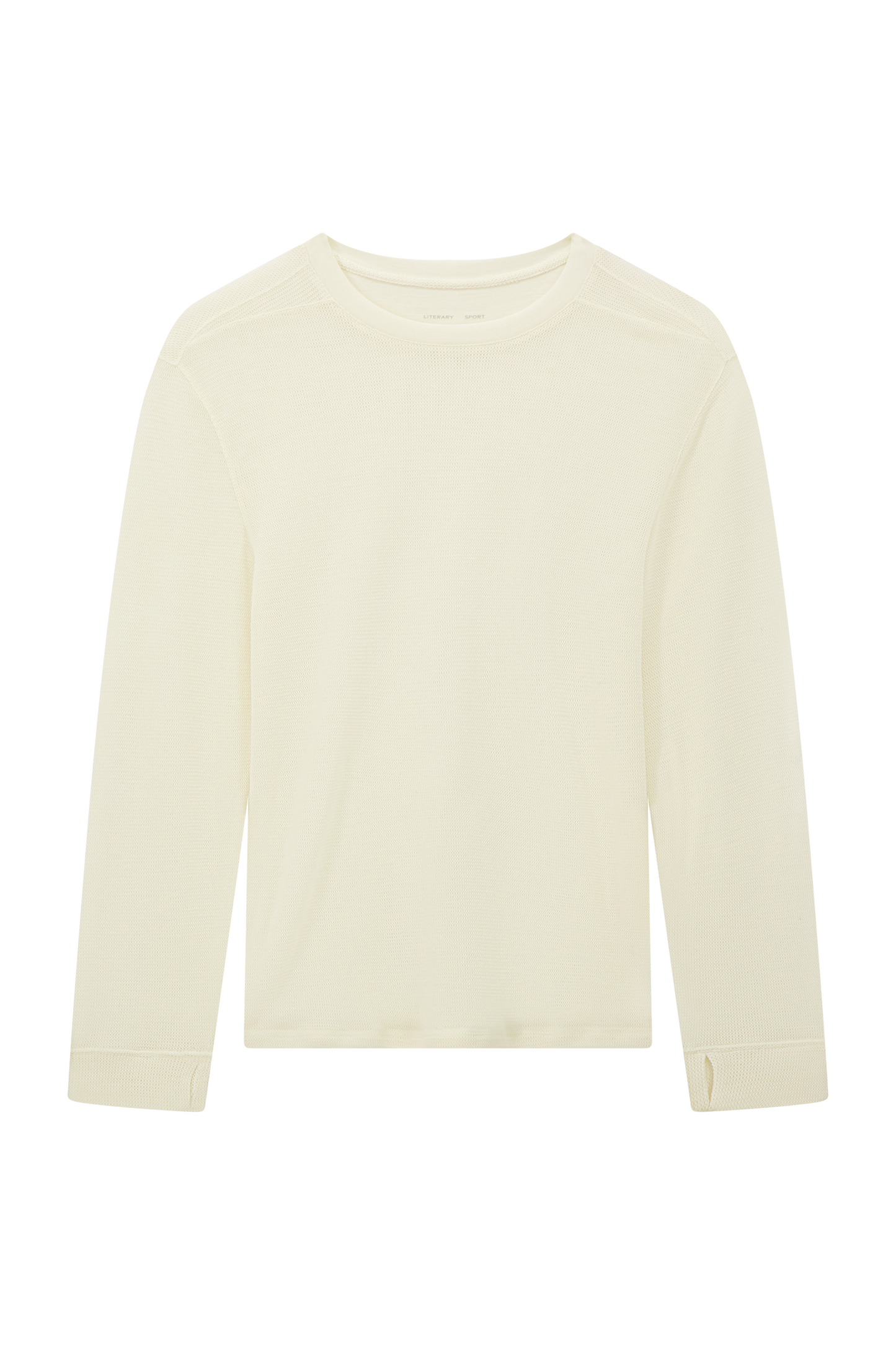 Literary Sport | Men's Long Sleeve T-Shirt in Merino Mesh - Robbie Long Sleeve T-Shirt in Natural