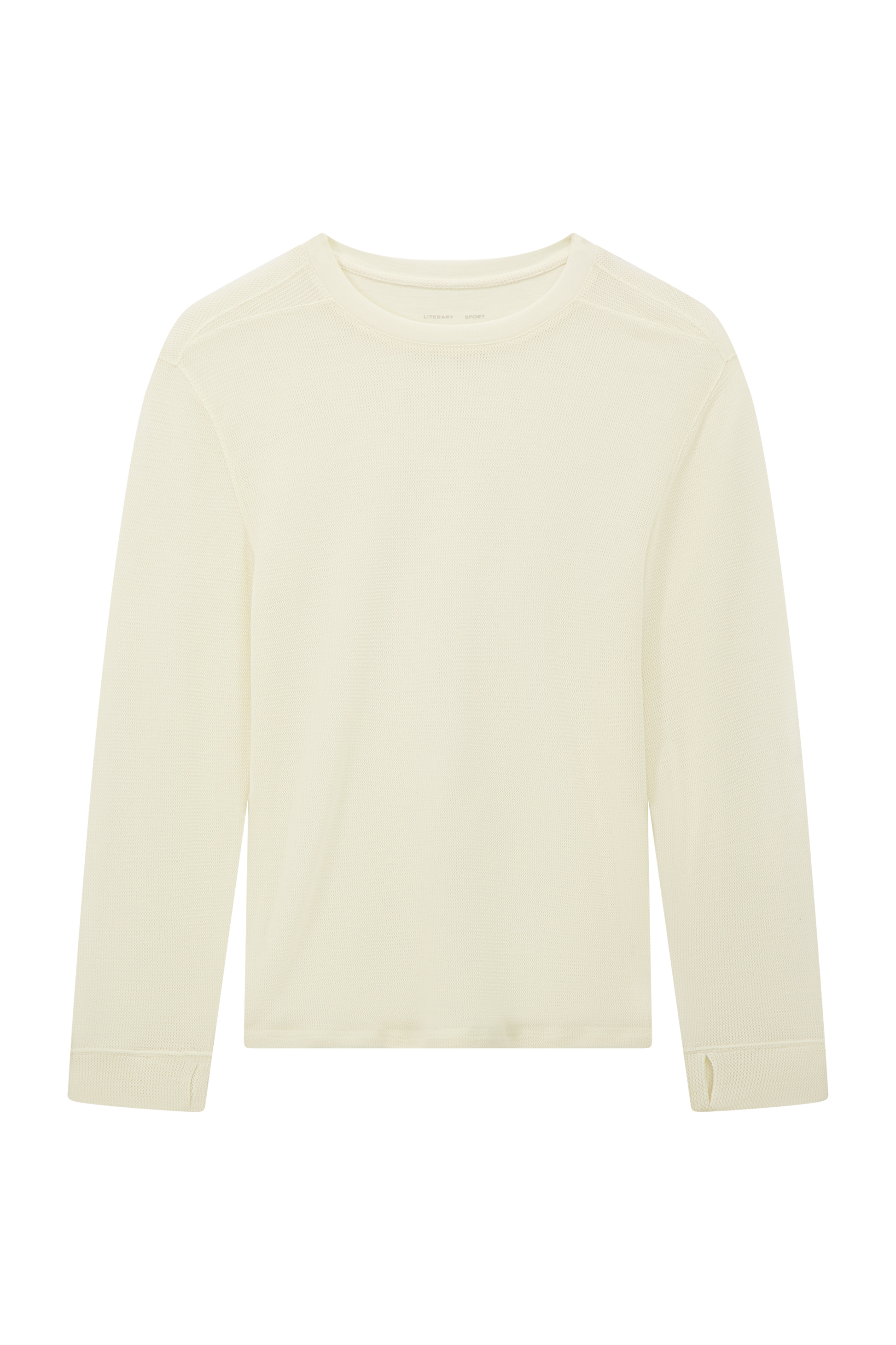 Literary Sport | Men's Long Sleeve T-Shirt in Merino Mesh - Robbie Long Sleeve T-Shirt in Natural