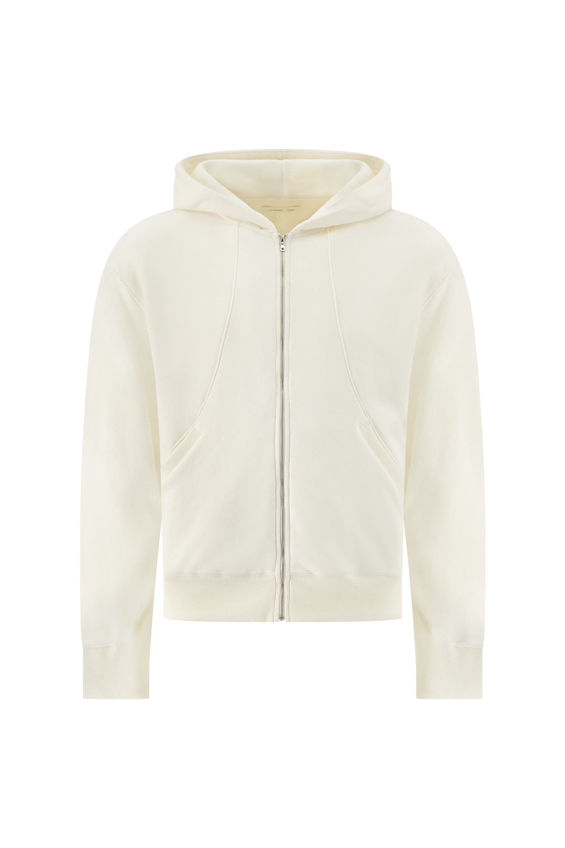 Literary Sport | Nell Mens Zip-Up Hoodie - Natural Bone