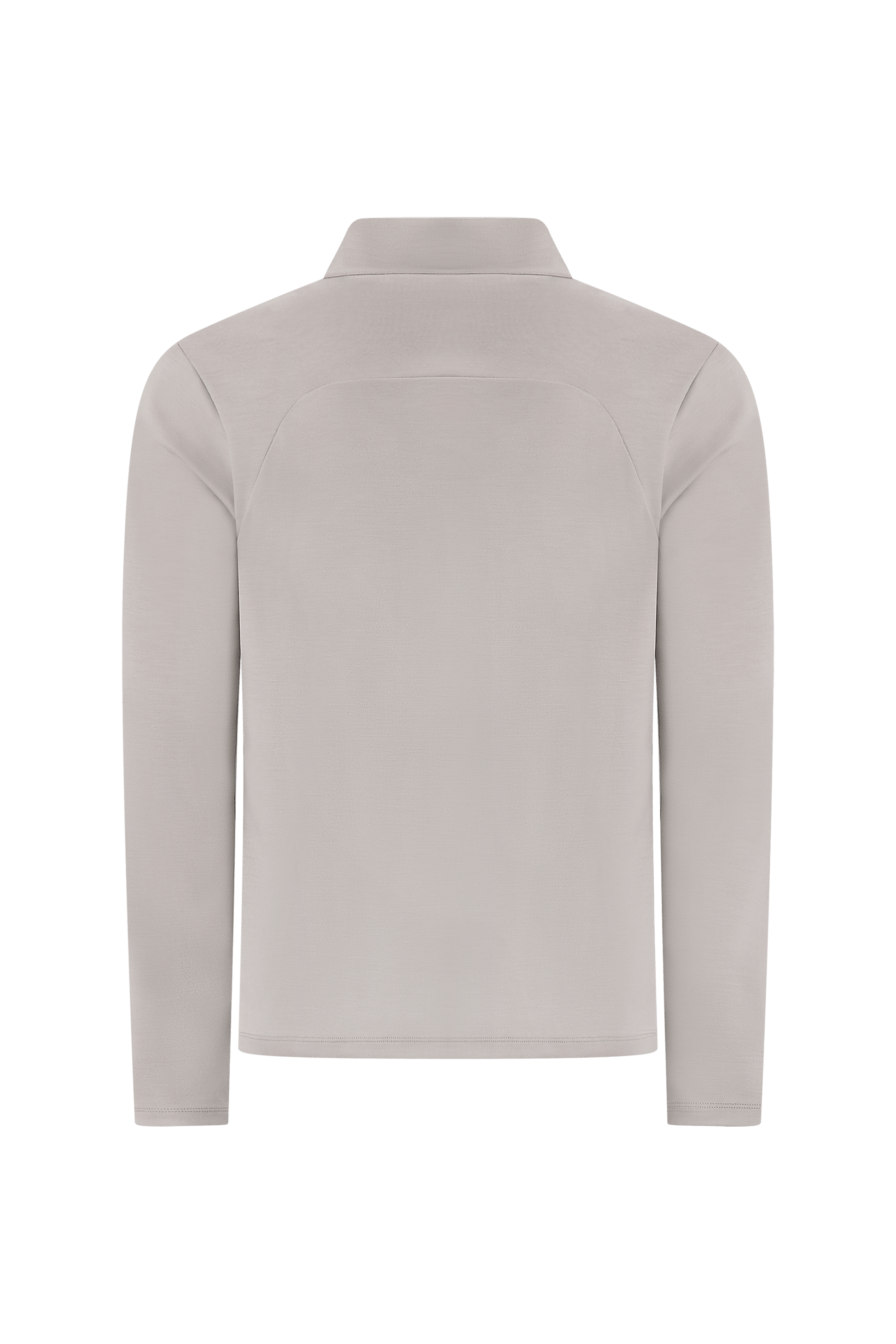 Literary Sport - Claude Mens Quarter Zip Running Long Sleeve T-Shirt - Grey