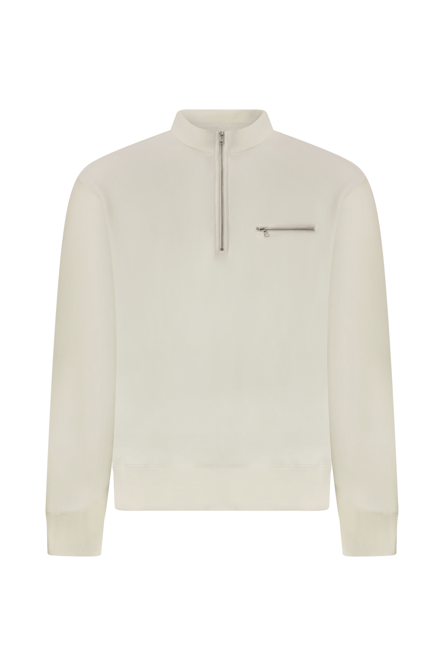 Literary Sport | Gabriel Mens Quarter Zip Sweatshirt - Natural White