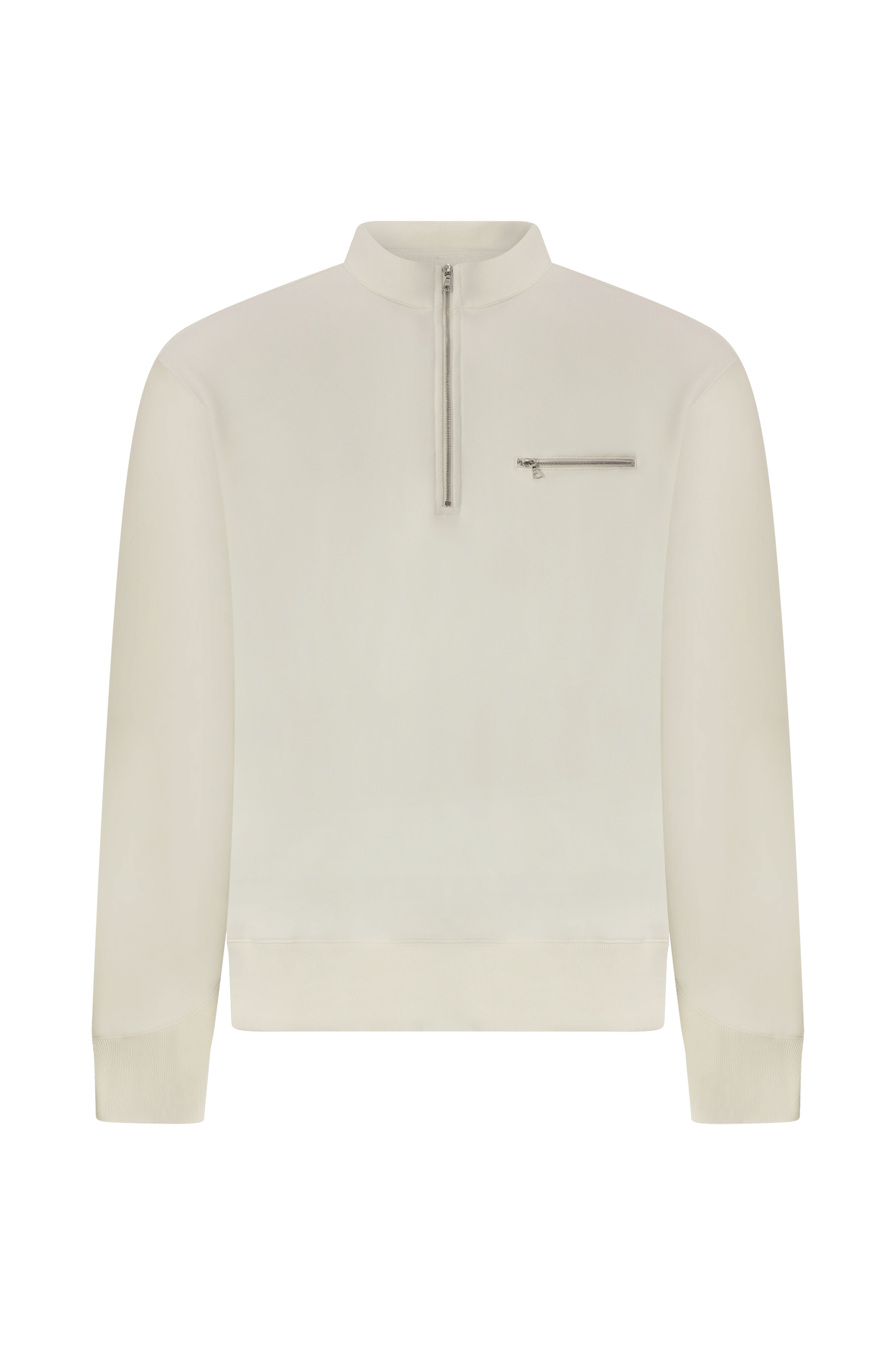 Literary Sport | Gabriel Mens Quarter Zip Sweatshirt - Natural White