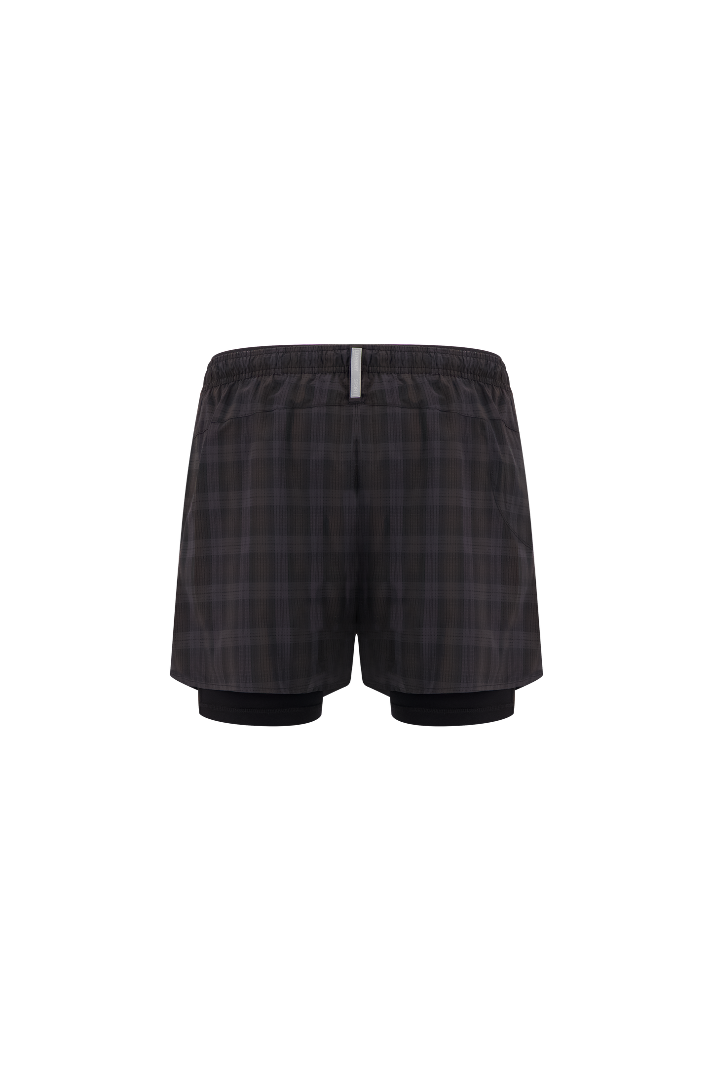 Literary Sport | Men's Running Short with Brief Liner - Myles Short in Brown Blackwatch Tartan