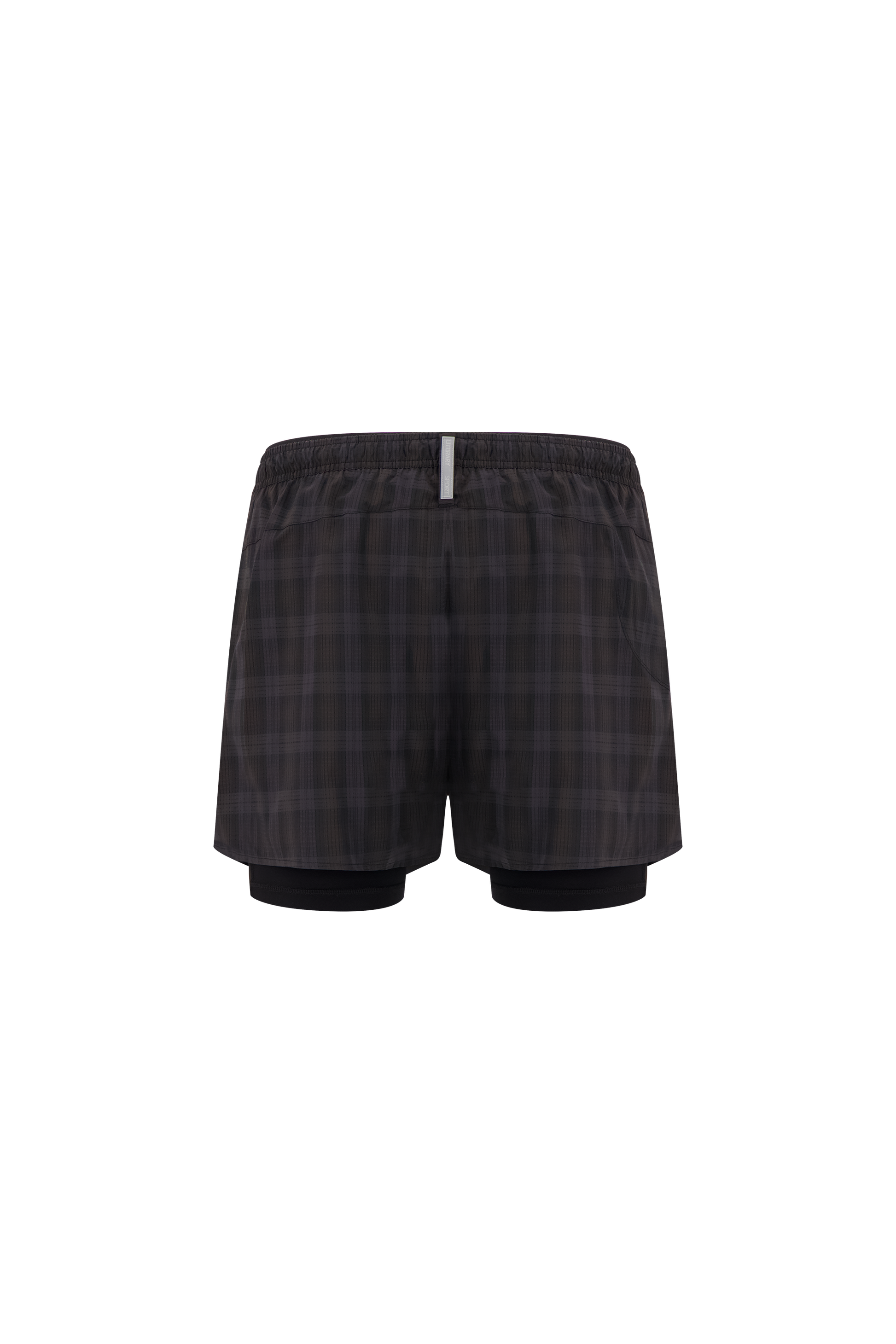 Literary Sport | Men's Running Short with Brief Liner - Myles Short in Brown Blackwatch Tartan