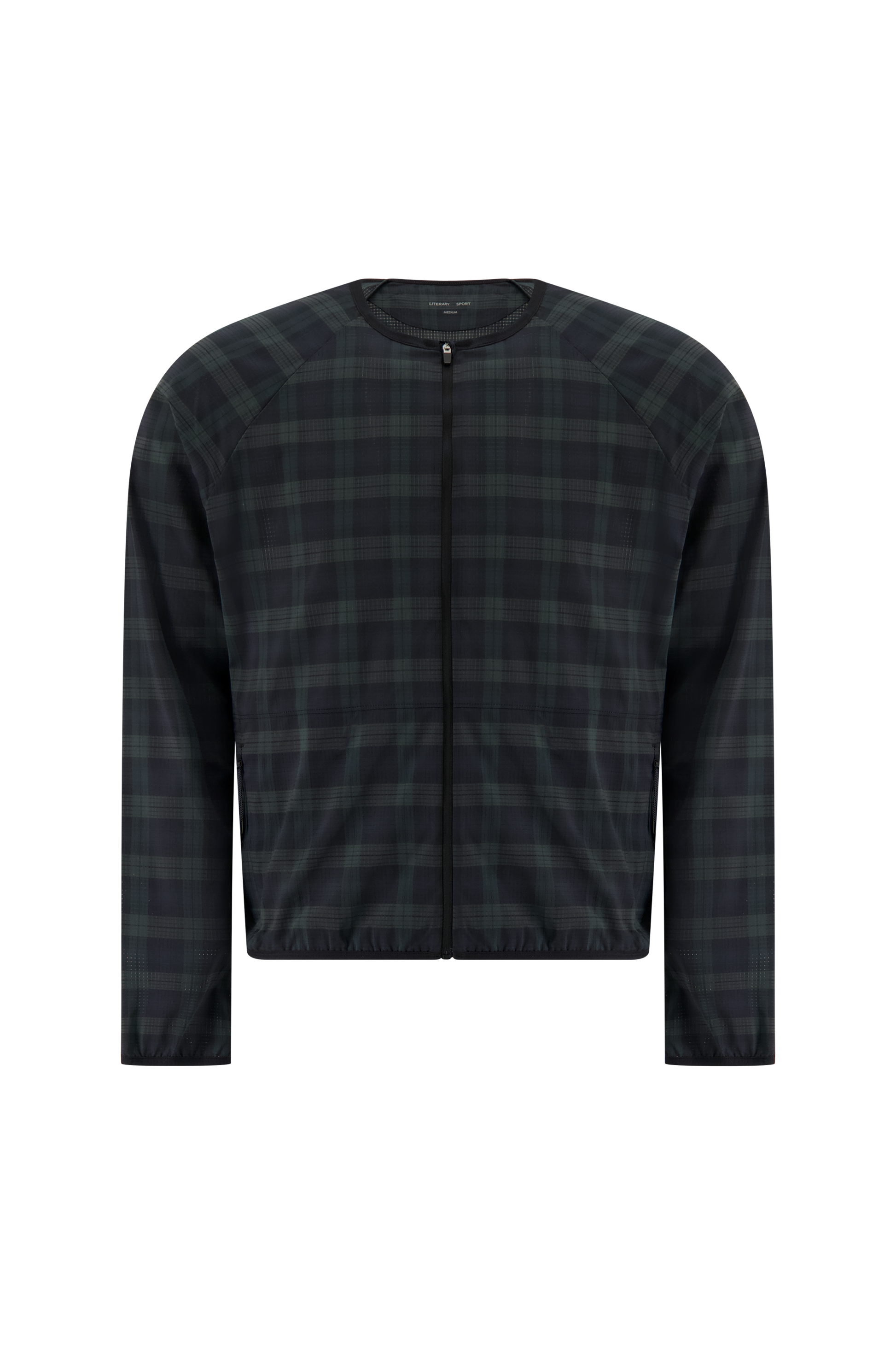 Literary Sport | Men's Lightweight Running Jacket - Leo Jacket in Green Blackwatch Tartan