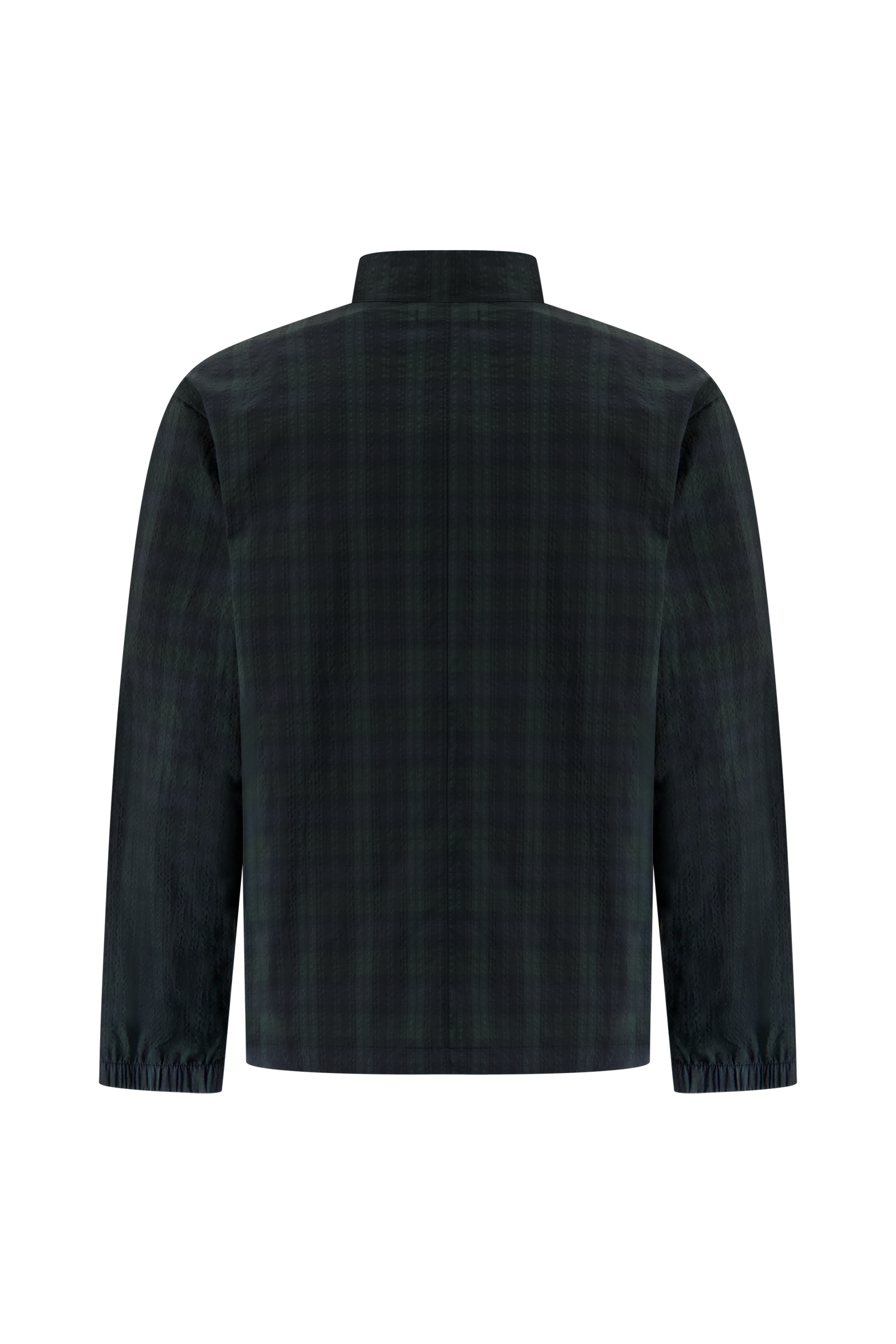 Literary Sport | Mens Long Sleeve Half Zip Running Jacket - Anton Jacket in Green Blackwatch Tartan