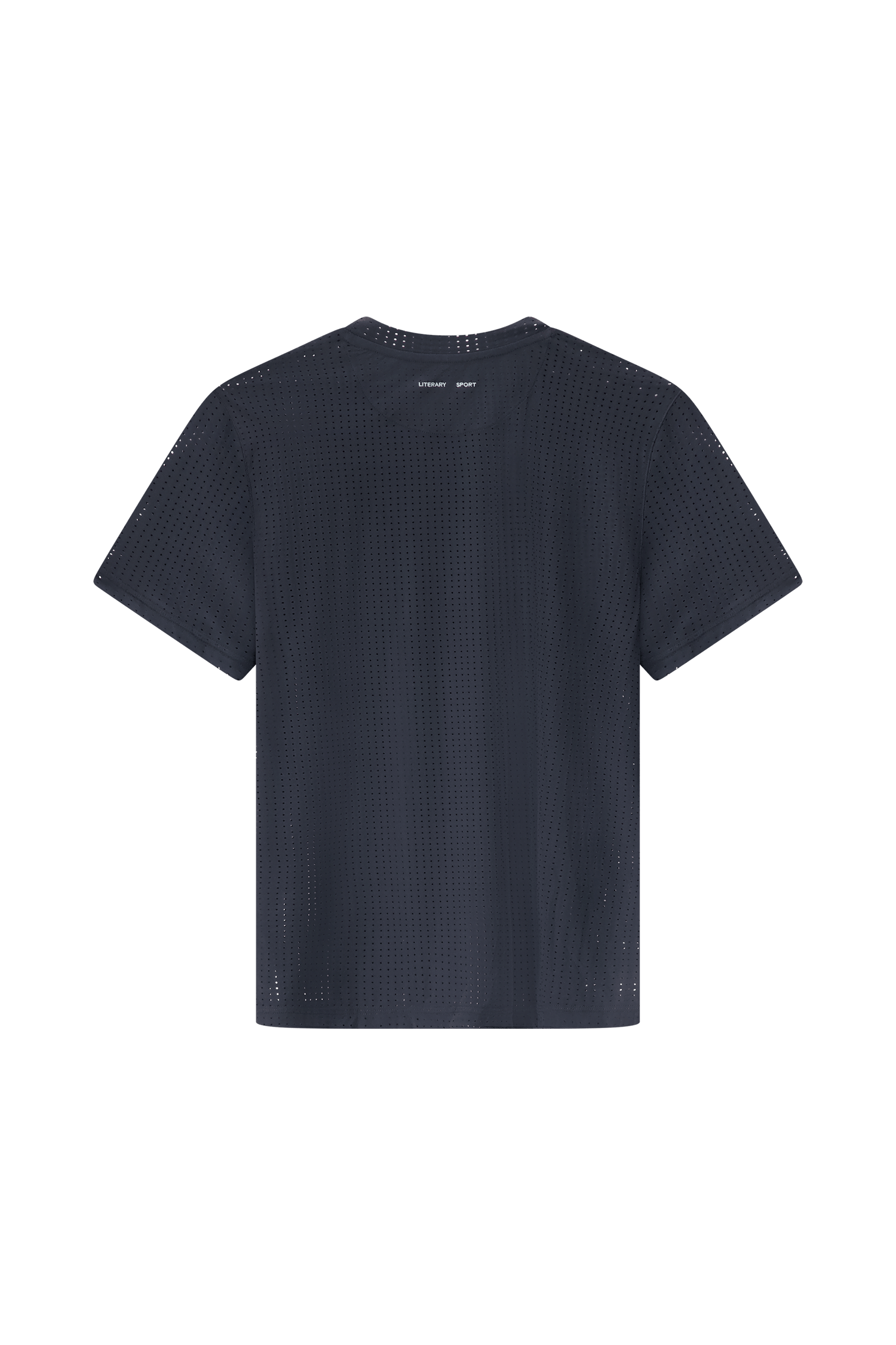 Literary Sport | Womens Magda Perforated Run T-Shirt in Black