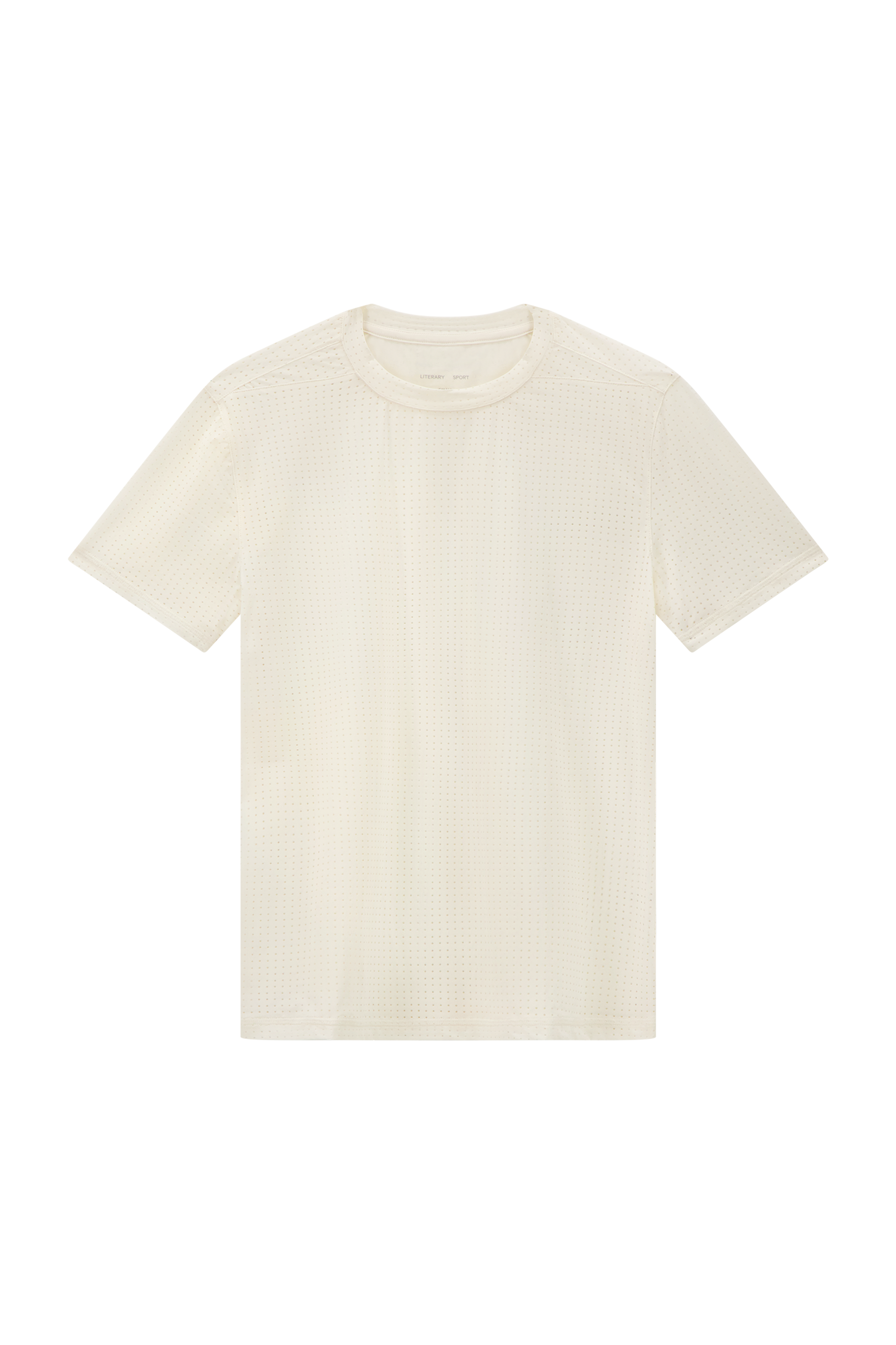Literary Sport | Womens Magda Perforated Run T-Shirt in Bone