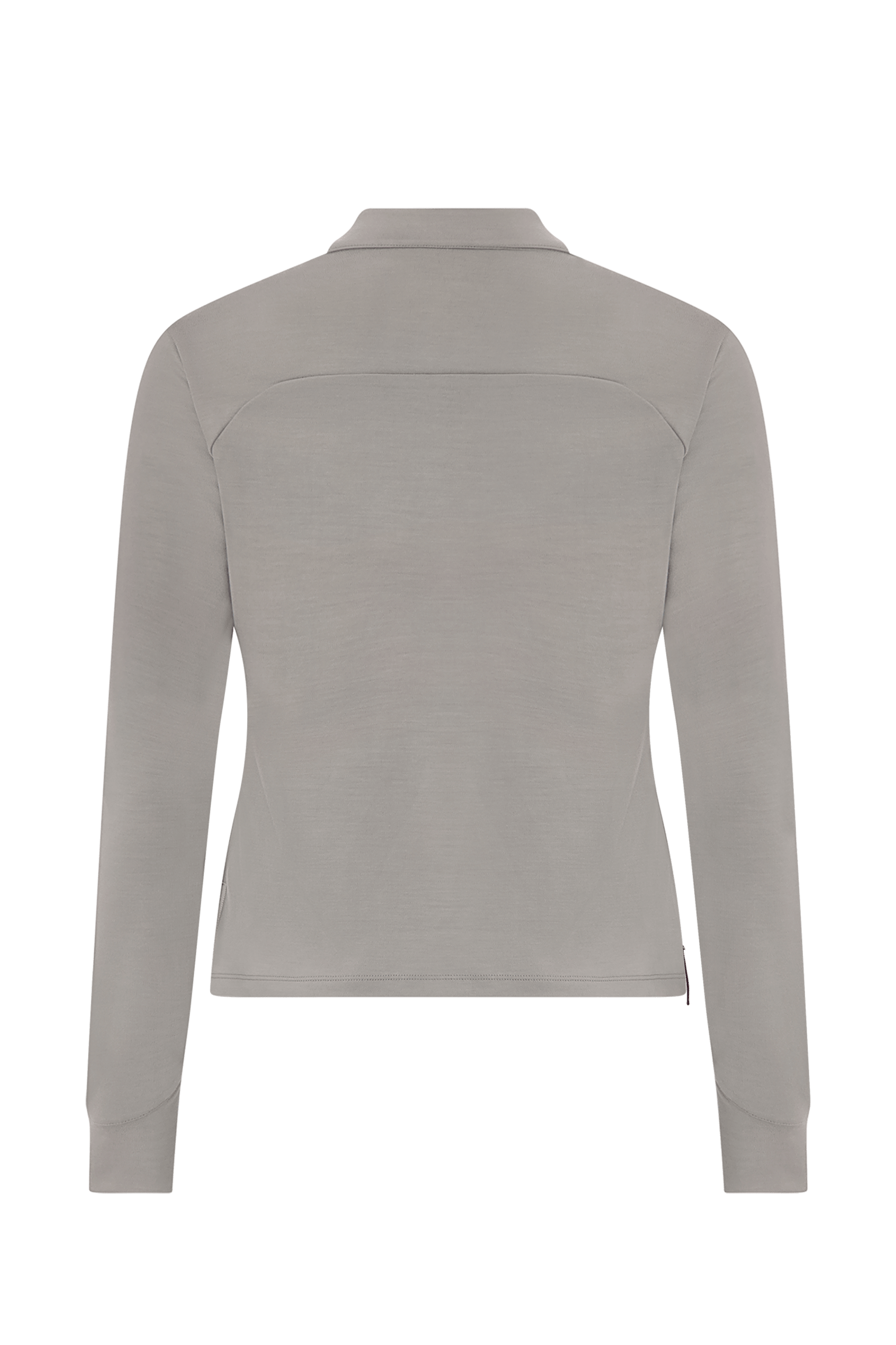 Literary Sport - Jorie Womens Long Sleeve Quarter Zip Running T-Shirt - Grey