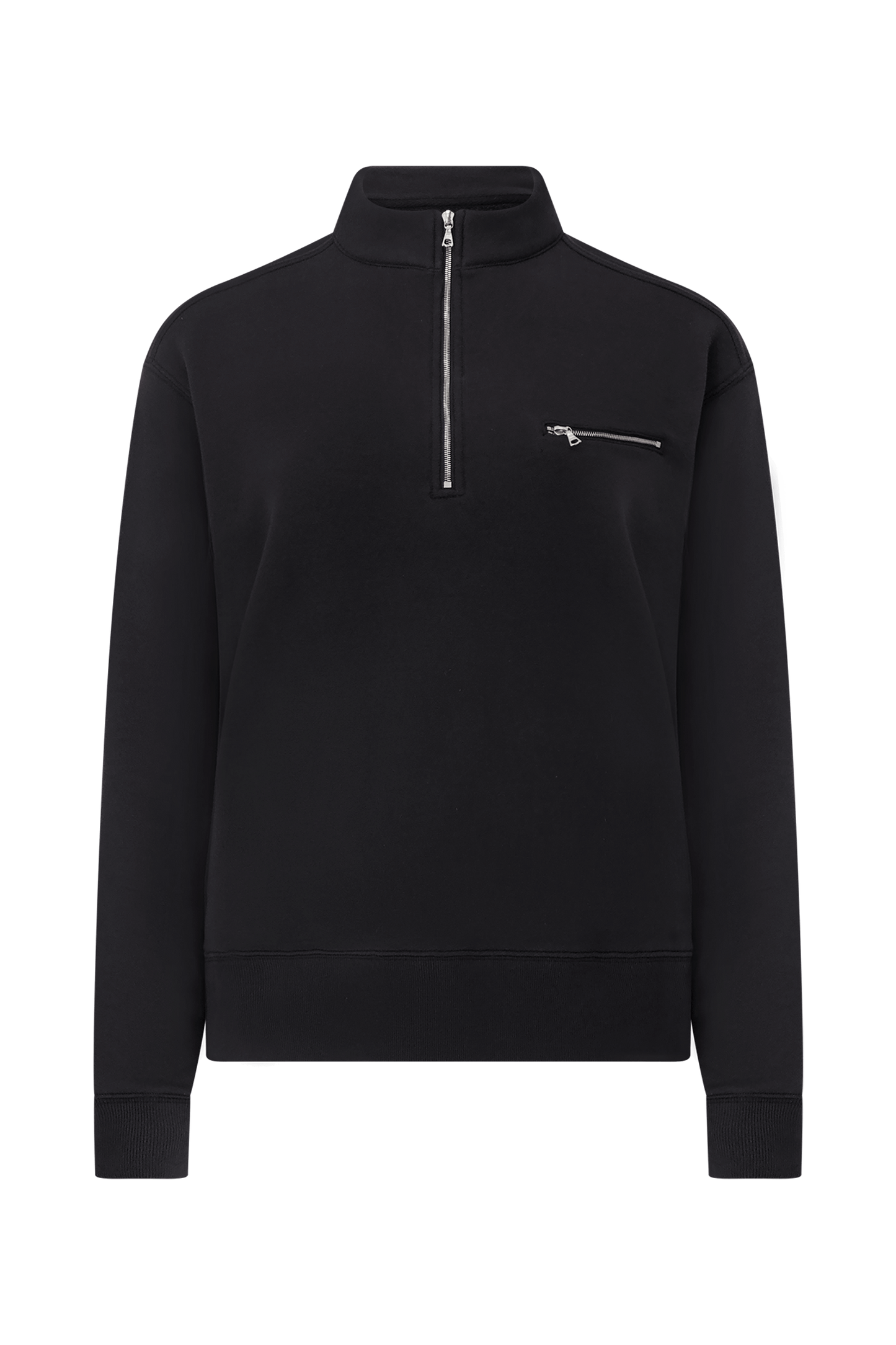 Literary Sport | Jane Womens Long Sleeve Quarter Zip Sweatshirt - Washed Black