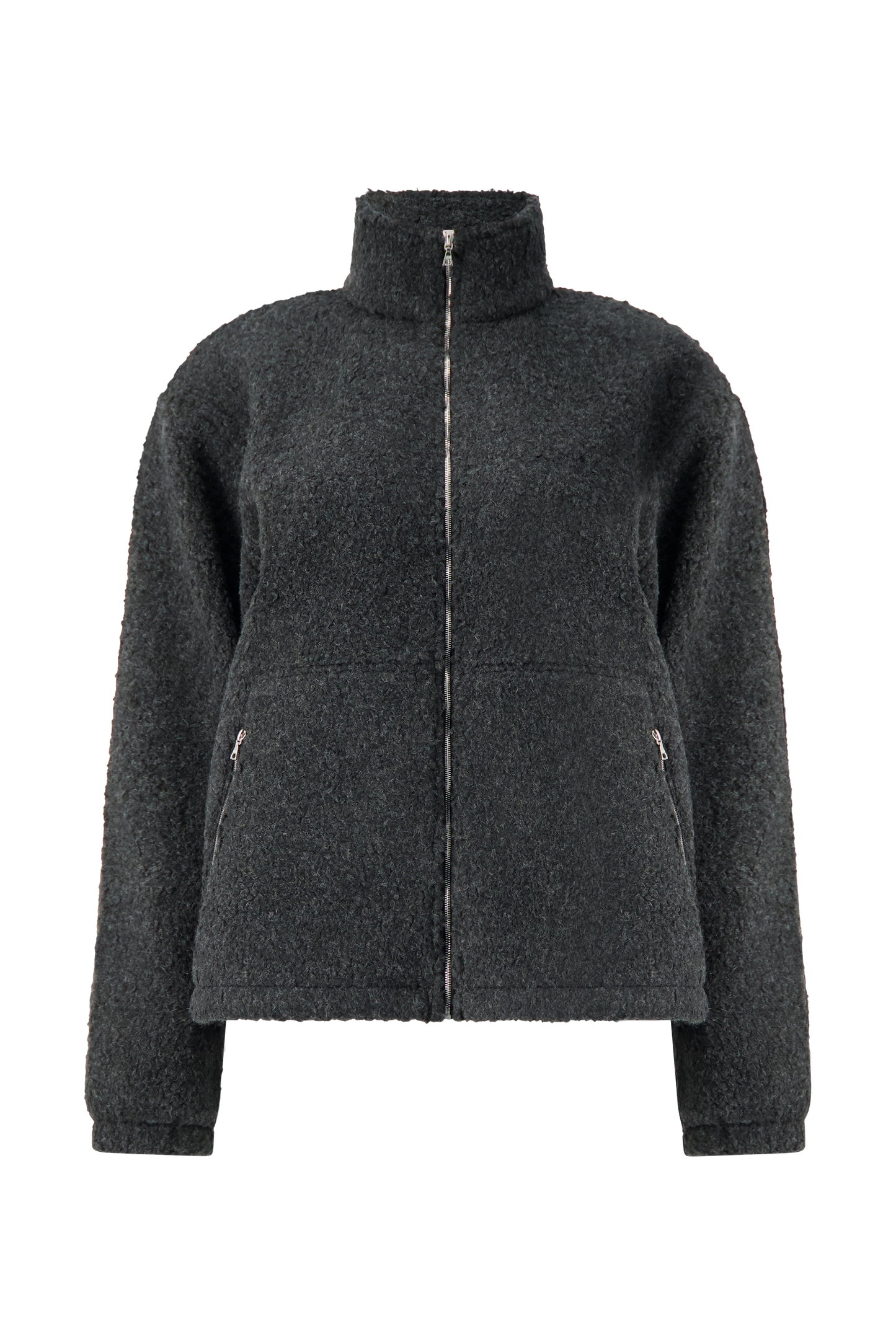 Literary Sport | Women's Full-Zip Wooly Fleece Jacket - Grace Fleece Jacket in Charcoal