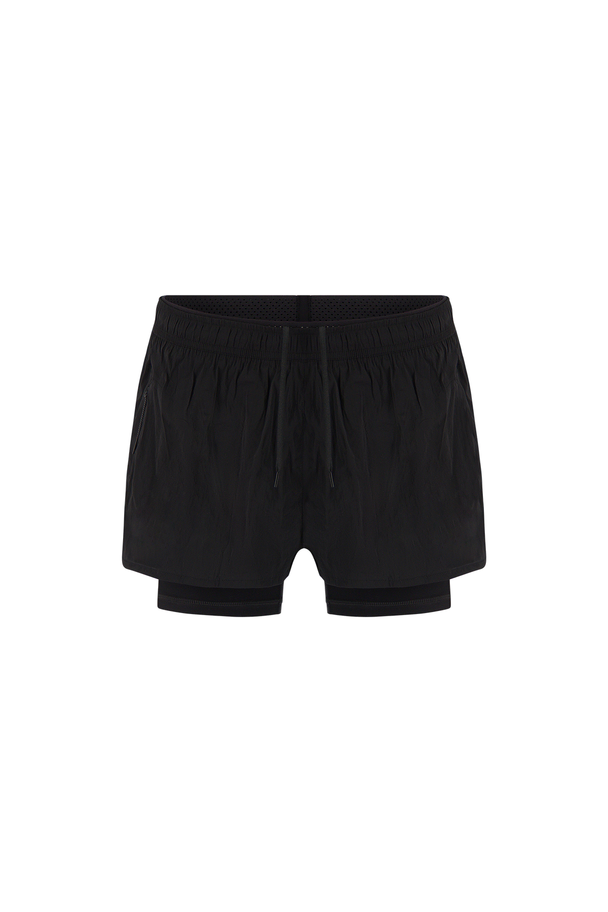 Literary Sport - Womens Joni Running Short with Black Brief - Black