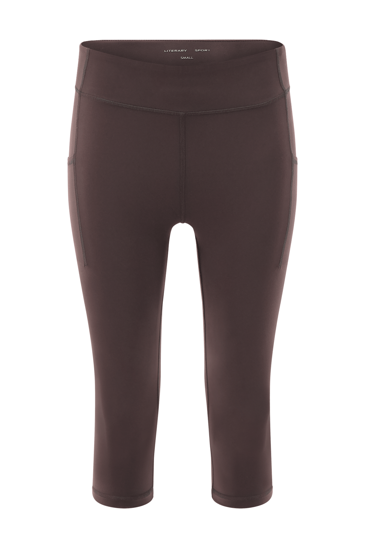 Literary Sport | Lena Womens Capri Length Running Tight - Ash Dark Brown