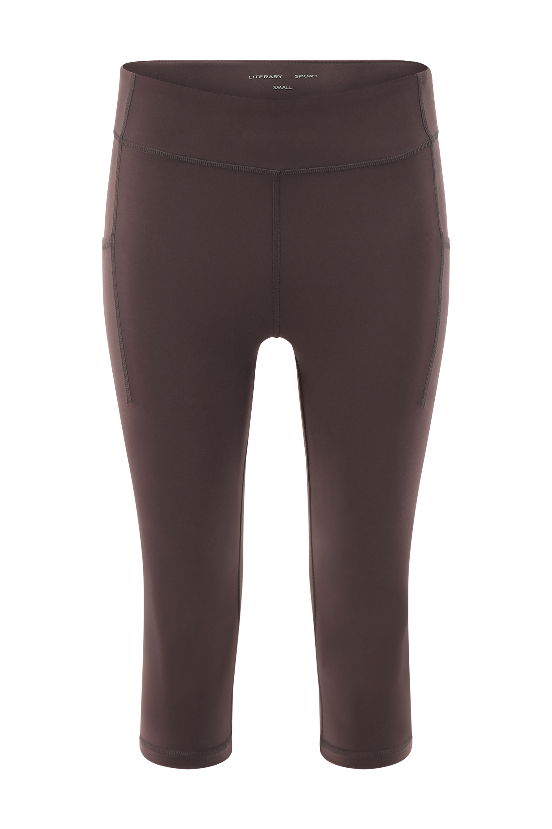 Literary Sport | Lena Womens Capri Length Running Tight - Ash Dark Brown
