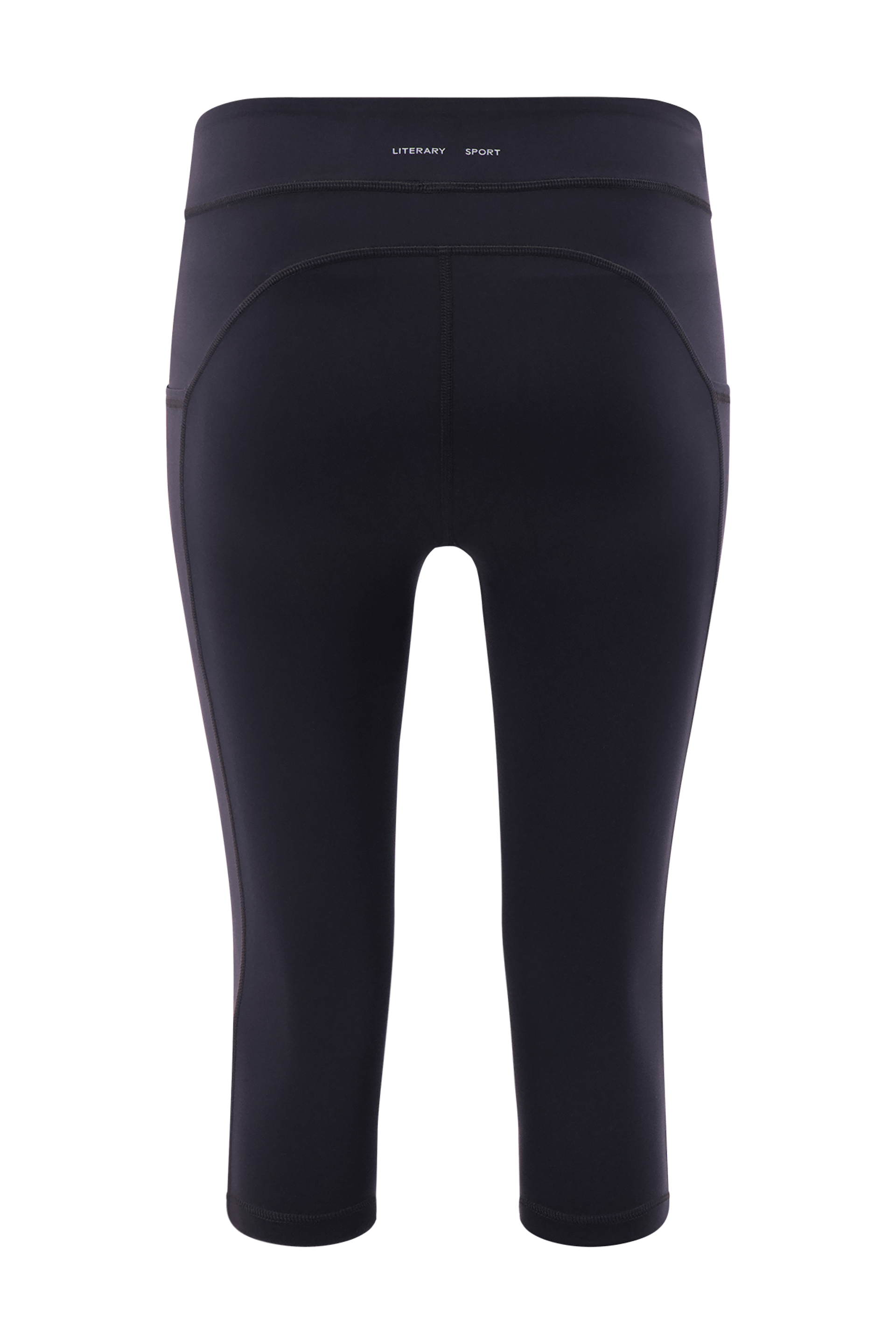 Literary Sport | Lena Womens Capri Length Running Tight - Black