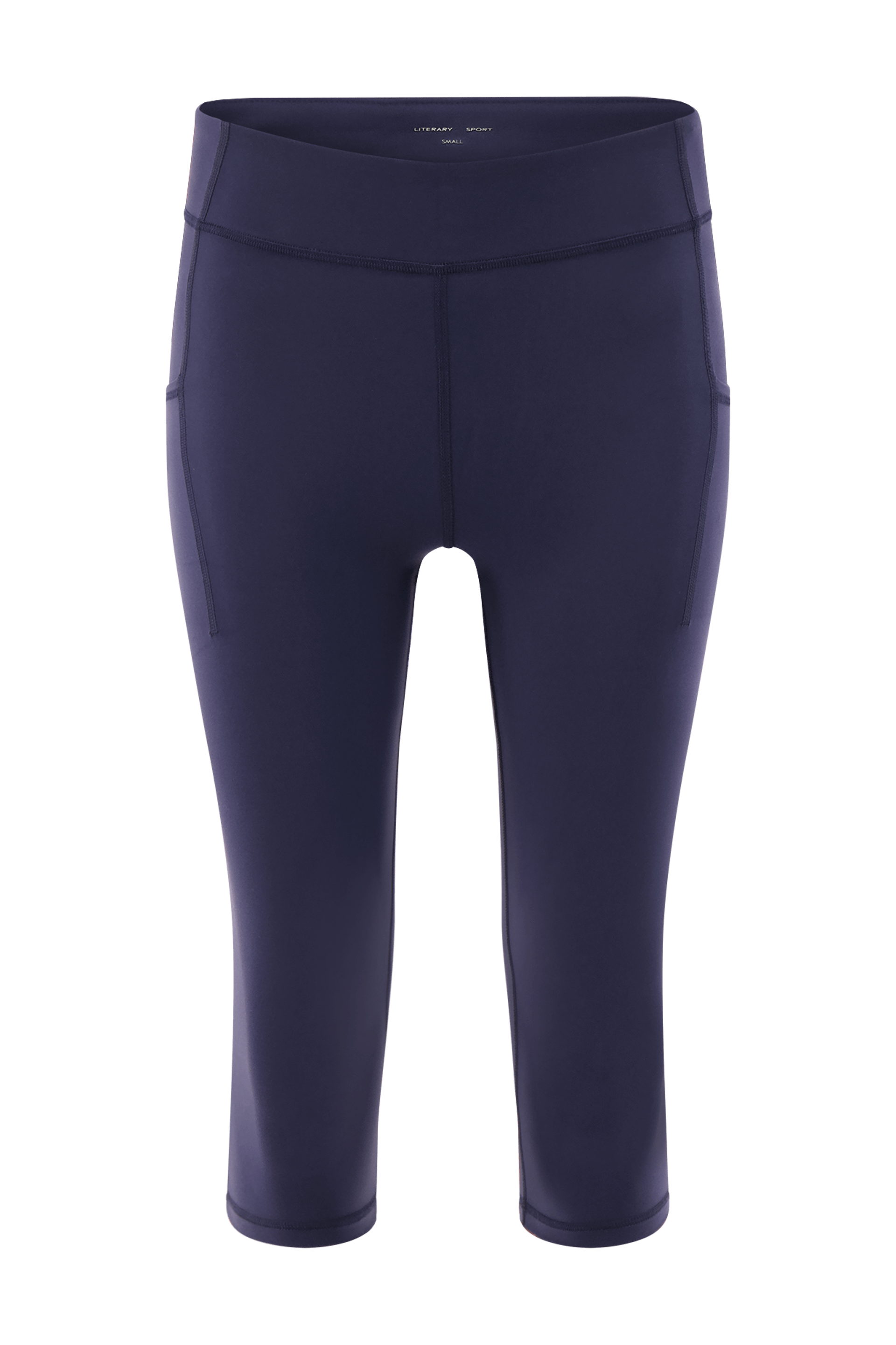 Literary Sport | Lena Womens Capri Length Running Tight - Washed Navy