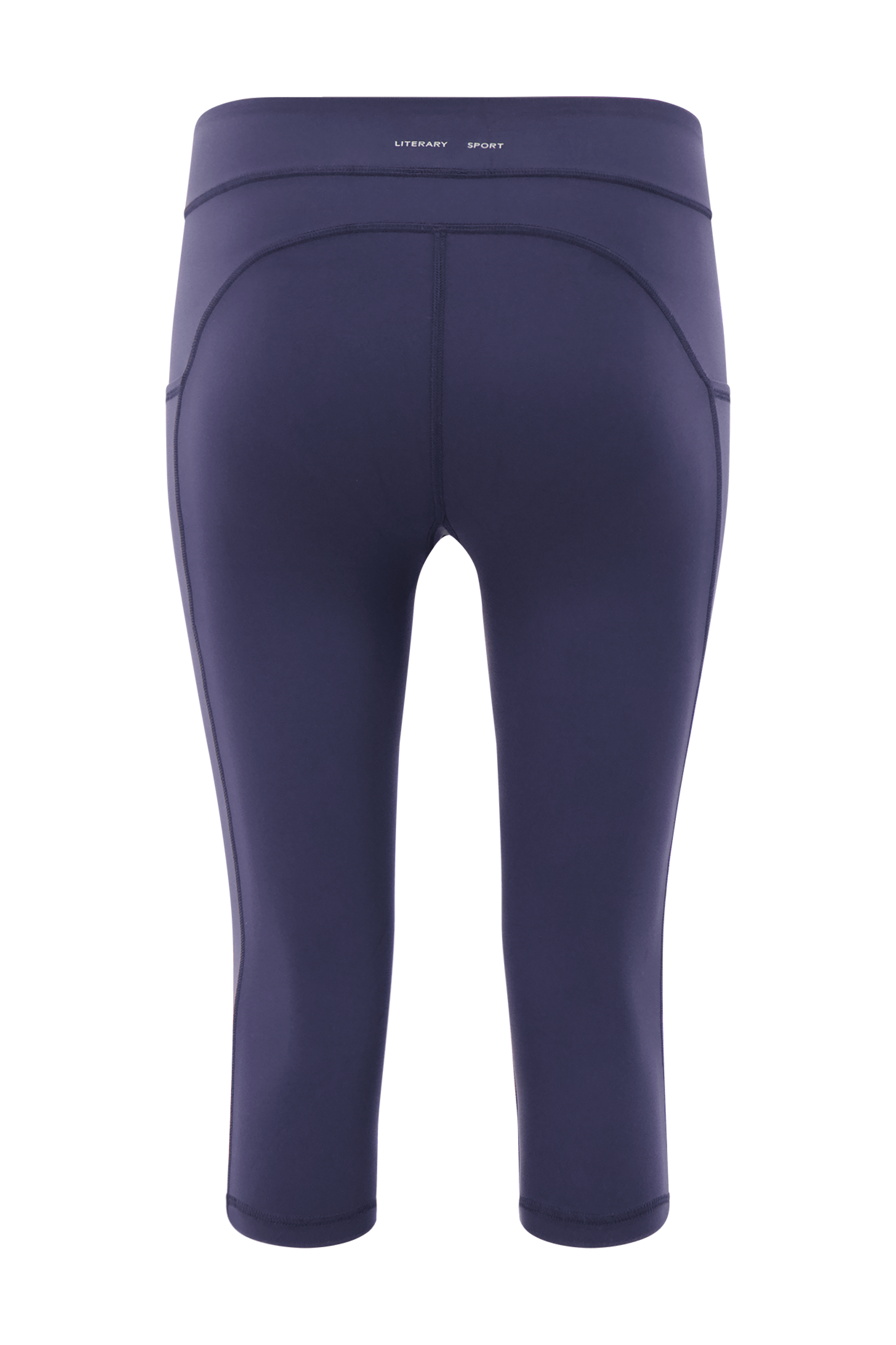 Literary Sport | Lena Womens Capri Length Running Tight - Washed Navy