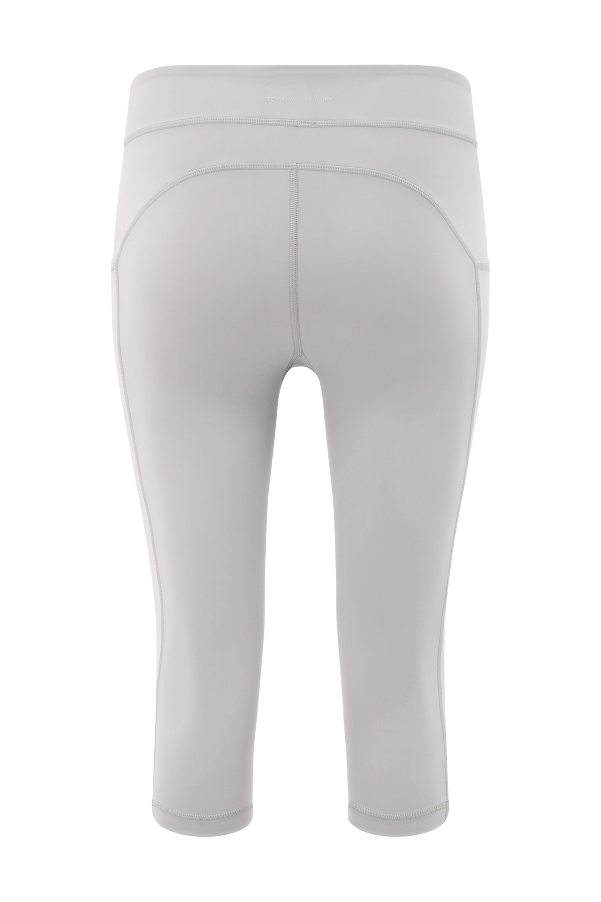 Literary Sport | Lena Womens Capri Length Running Tight - Steel Silver Grey