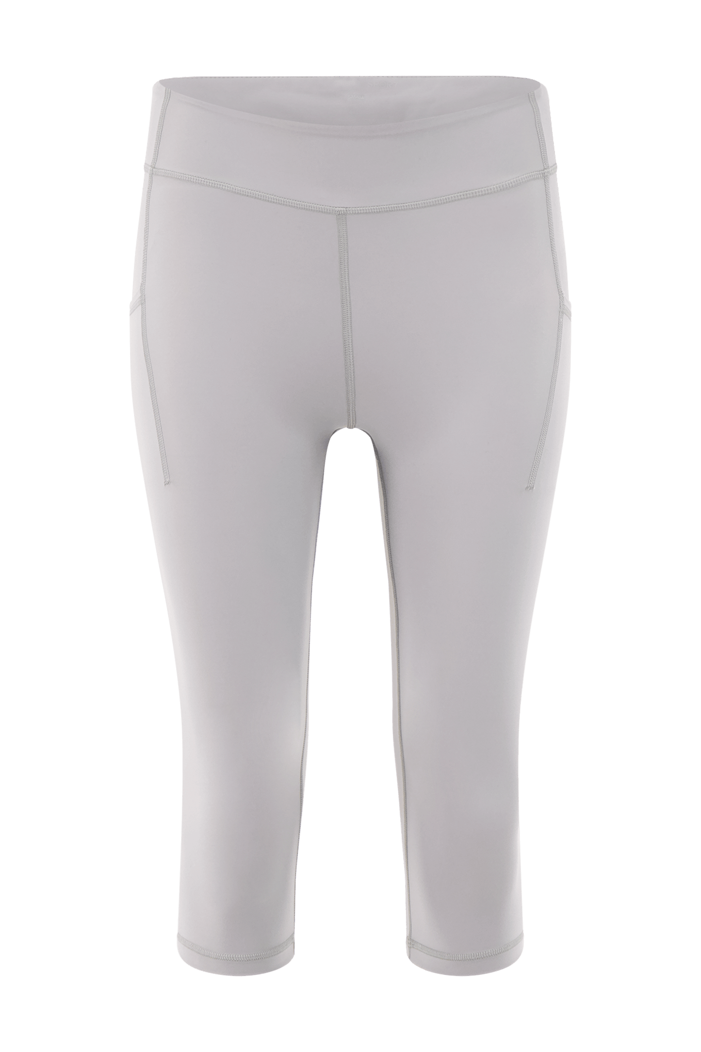 Literary Sport | Lena Womens Capri Length Running Tight - Steel Silver Grey