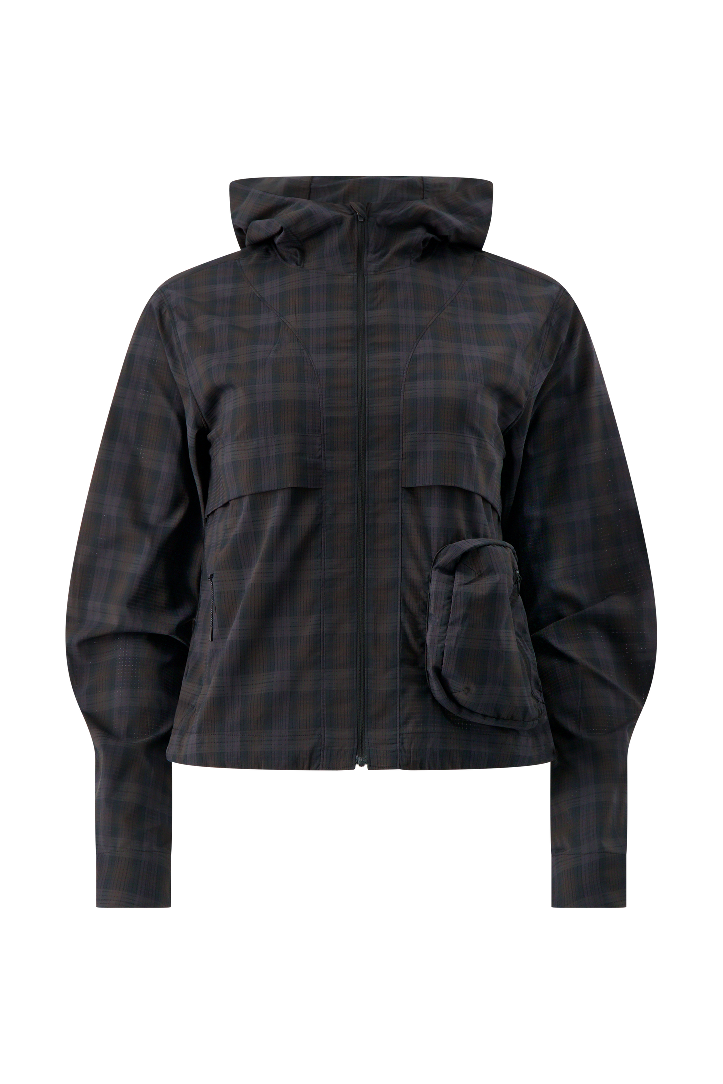 Literary Sport | Women's Running Jacket - Adrienne Jacket in Brown Blackwatch Tartan