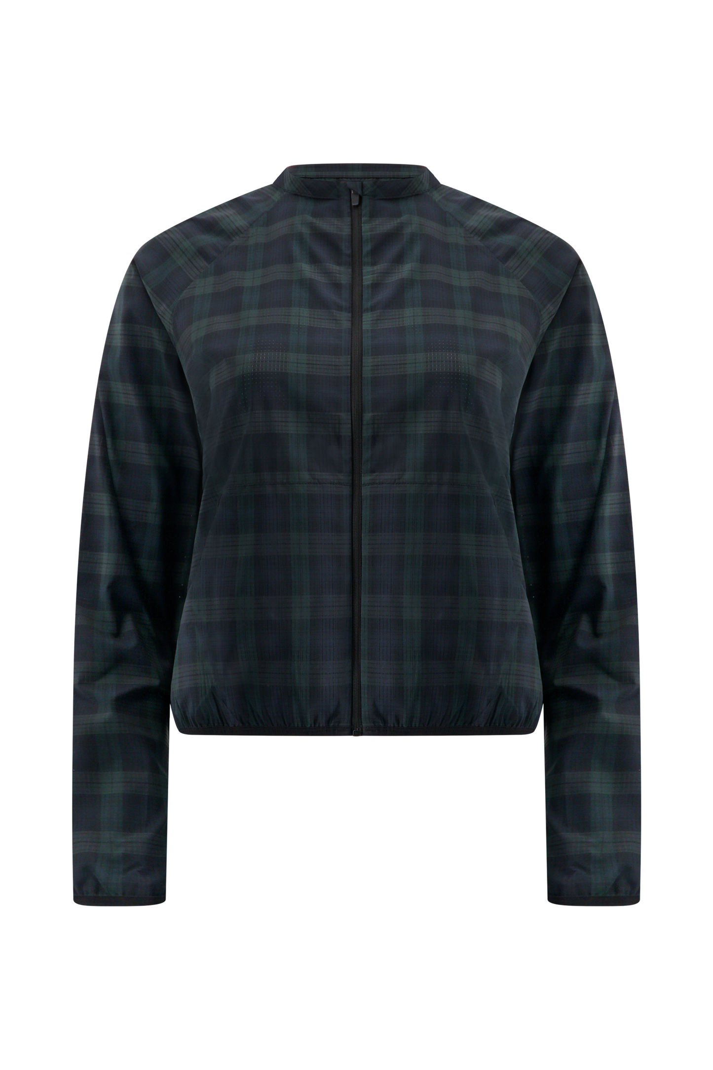 Literary Sport | Womens Lightweight Running Jacket - Tove Jacket in Green Blackwatch Tartan 