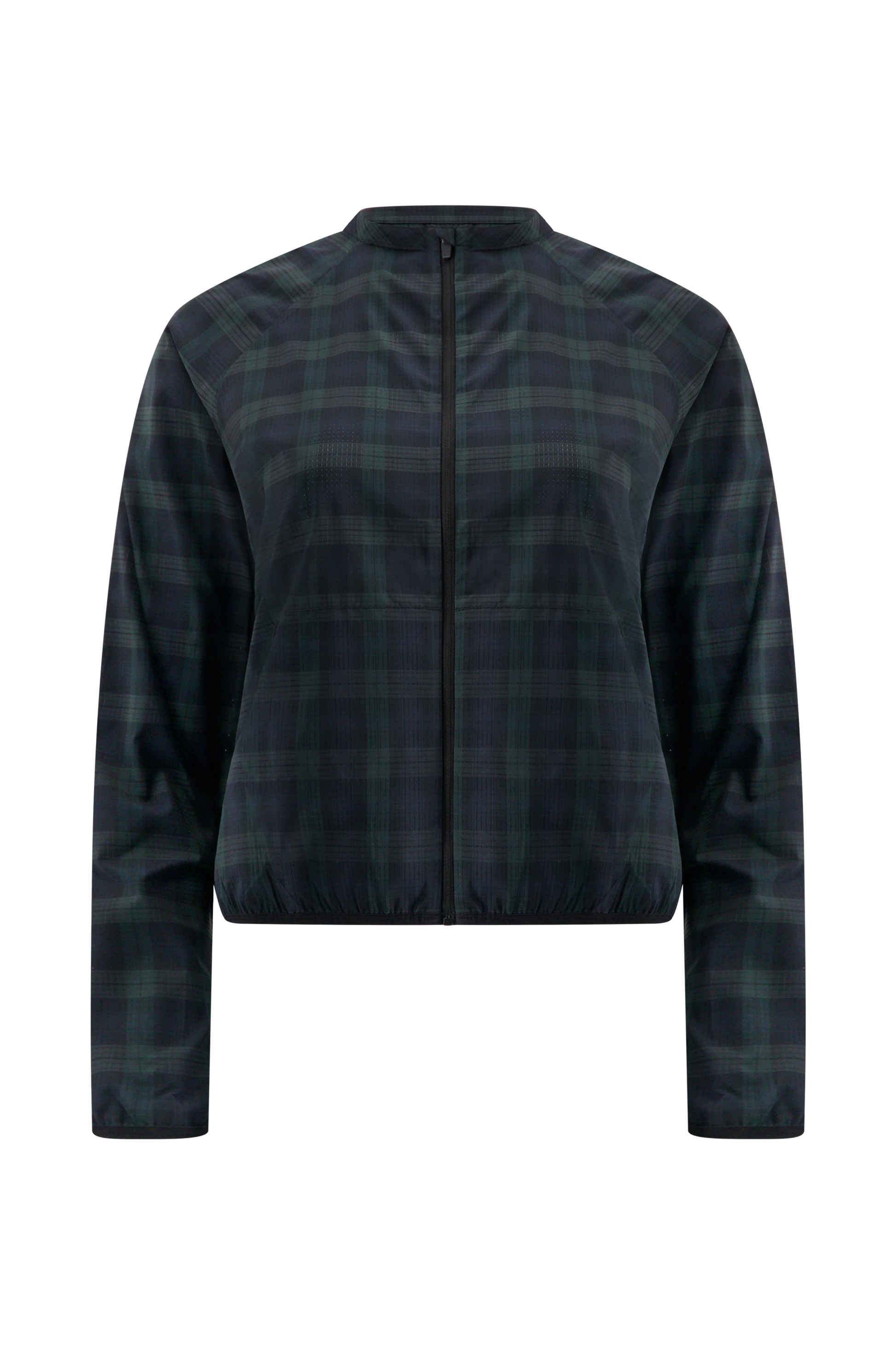 Literary Sport | Womens Lightweight Running Jacket - Tove Jacket in Green Blackwatch Tartan 